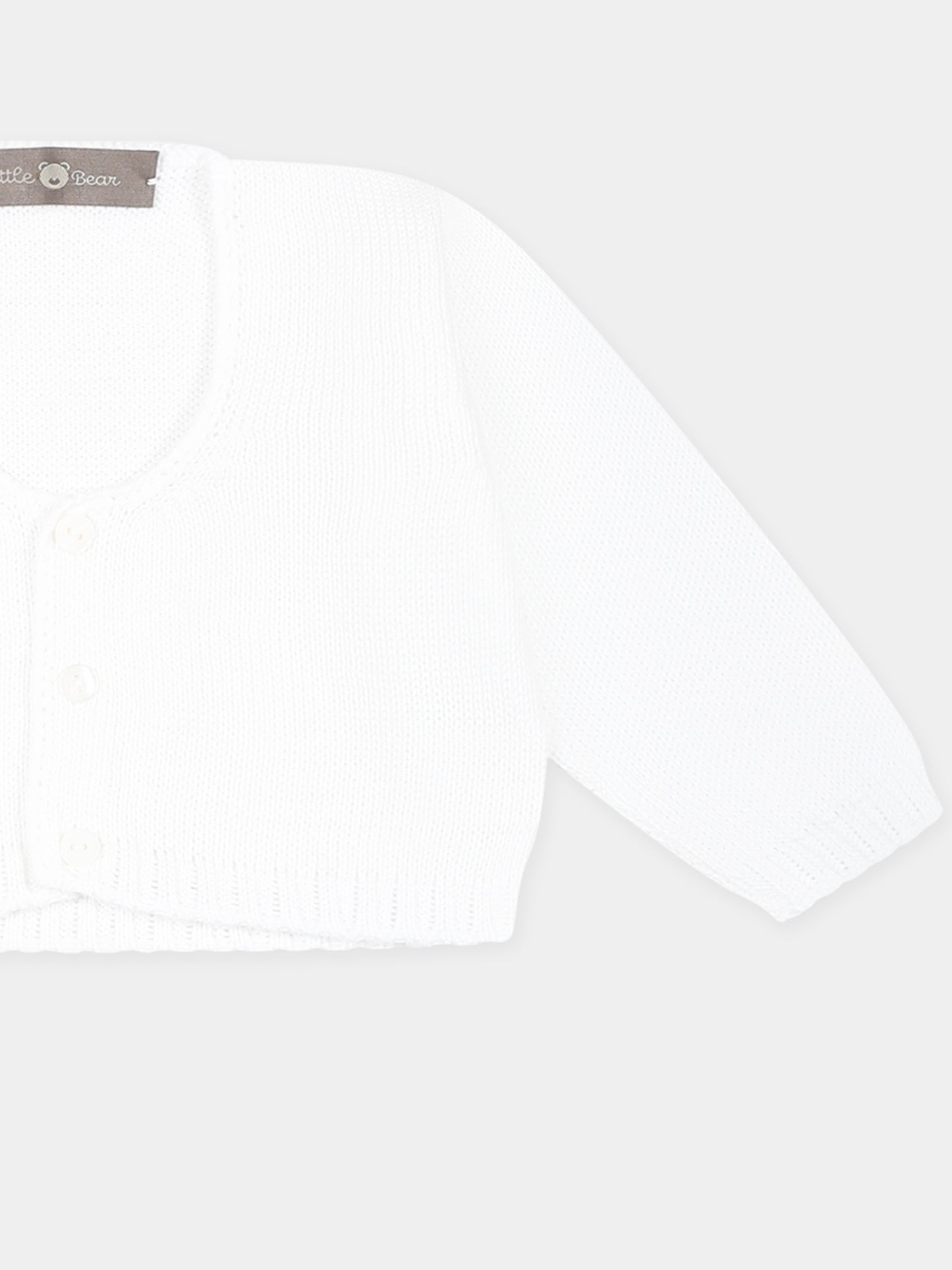 Cardigan bianco per neonati,Little Bear,1001 BIANCO