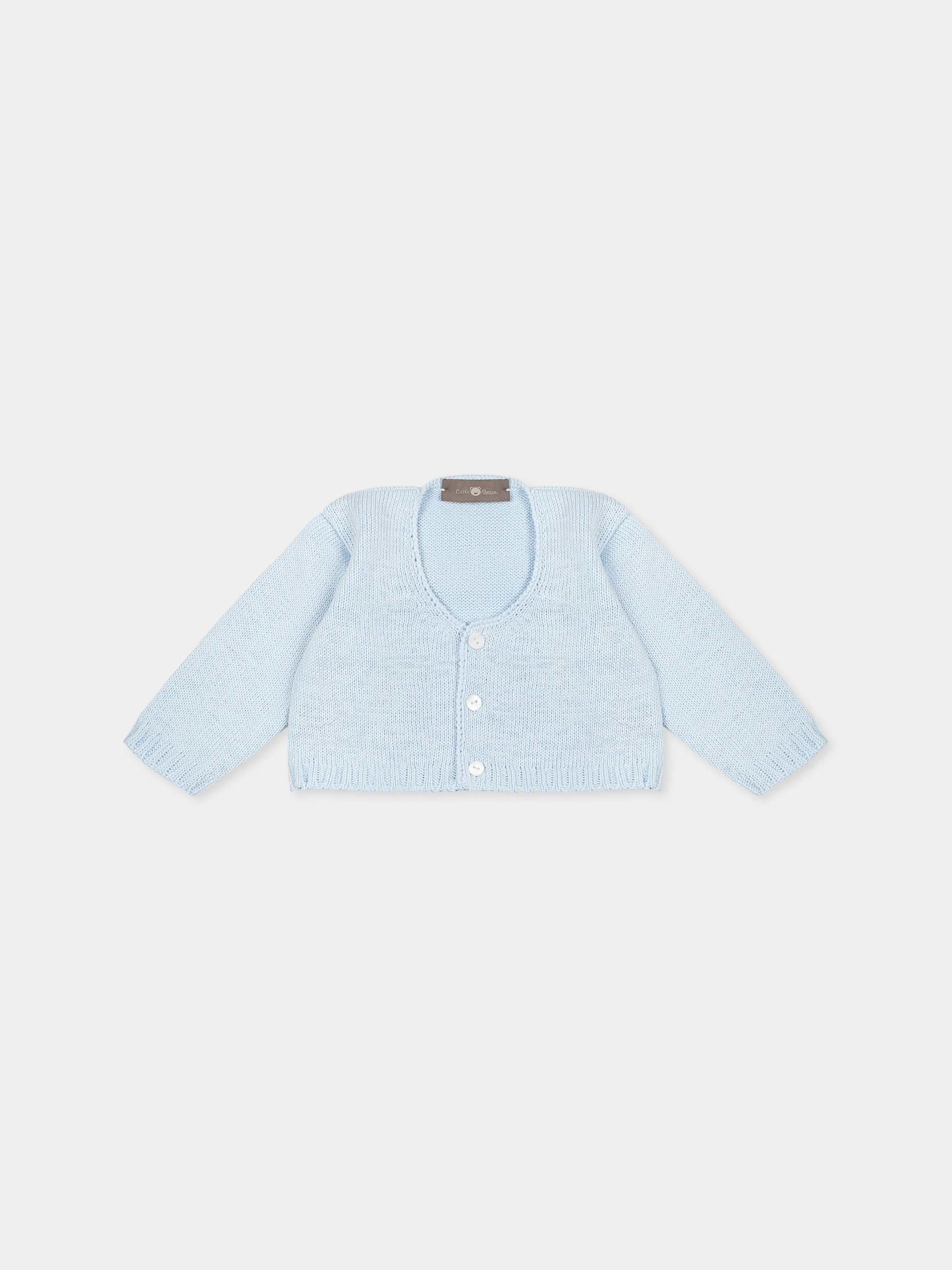 Cardigan celeste per neonato,Little Bear,1001 CIELO