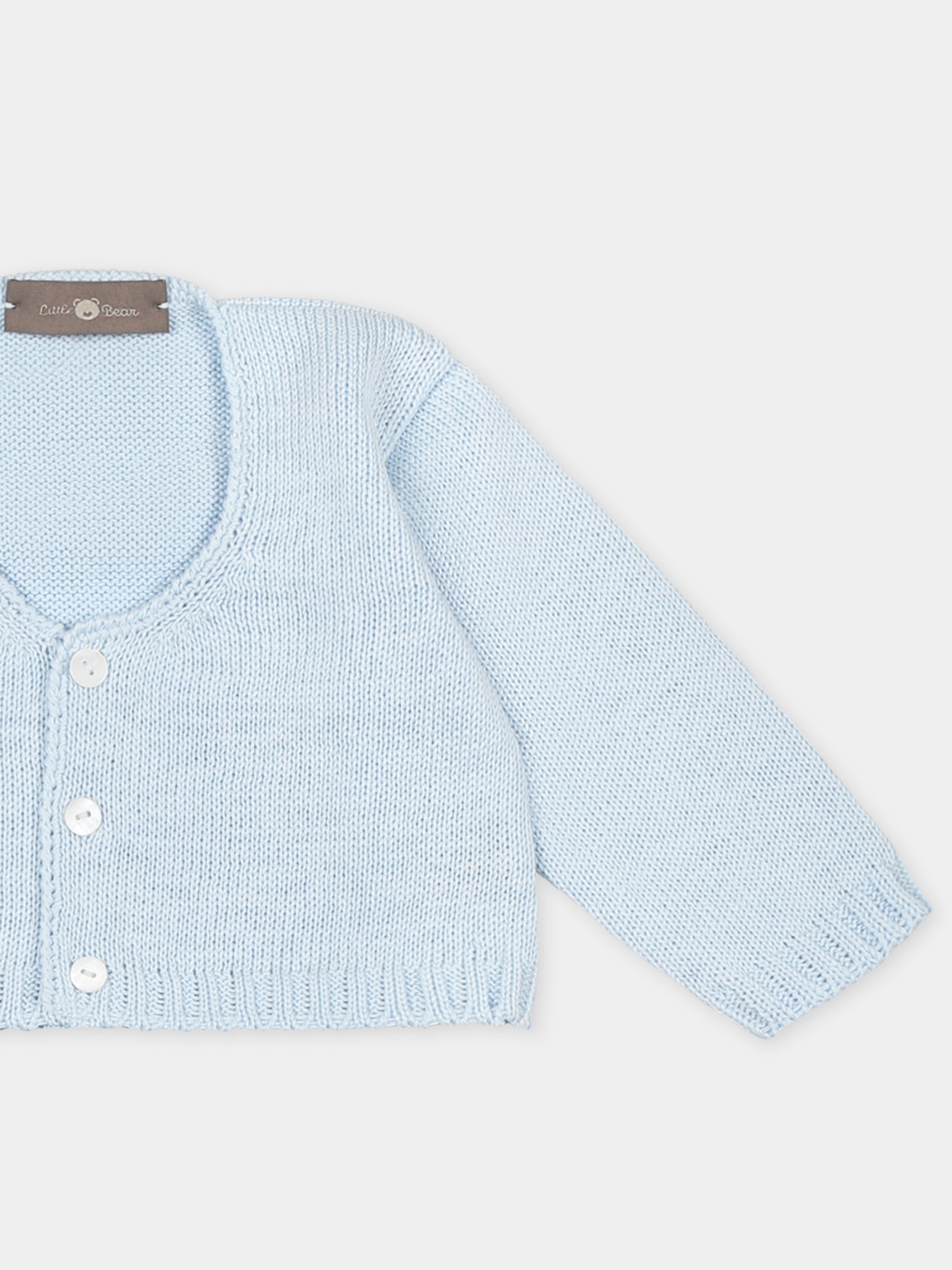 Cardigan celeste per neonato,Little Bear,1001 CIELO