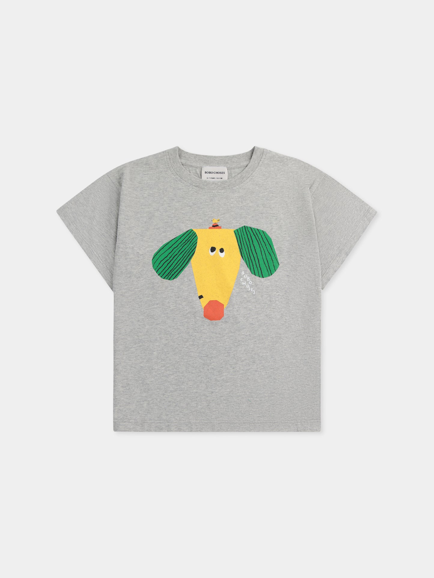 T-shirt grigia per bambini con cane,Bobo Choses,B125AC012