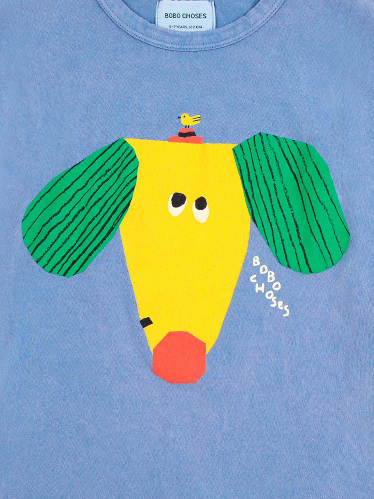 T-shirt celeste per bambini con cane,Bobo Choses,B125AC137