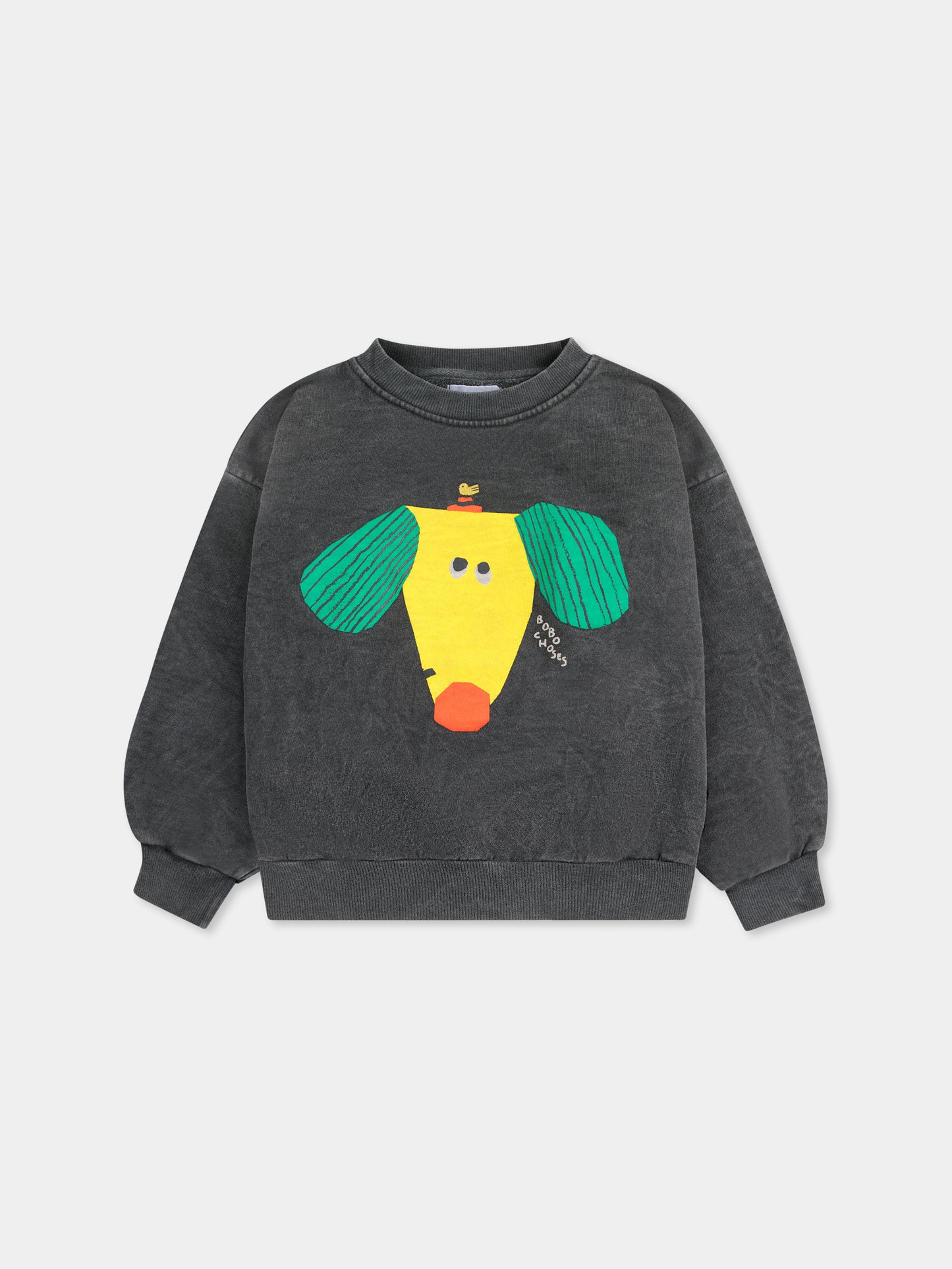 Felpa grigia per bambini con cane,Bobo Choses,B125AC035