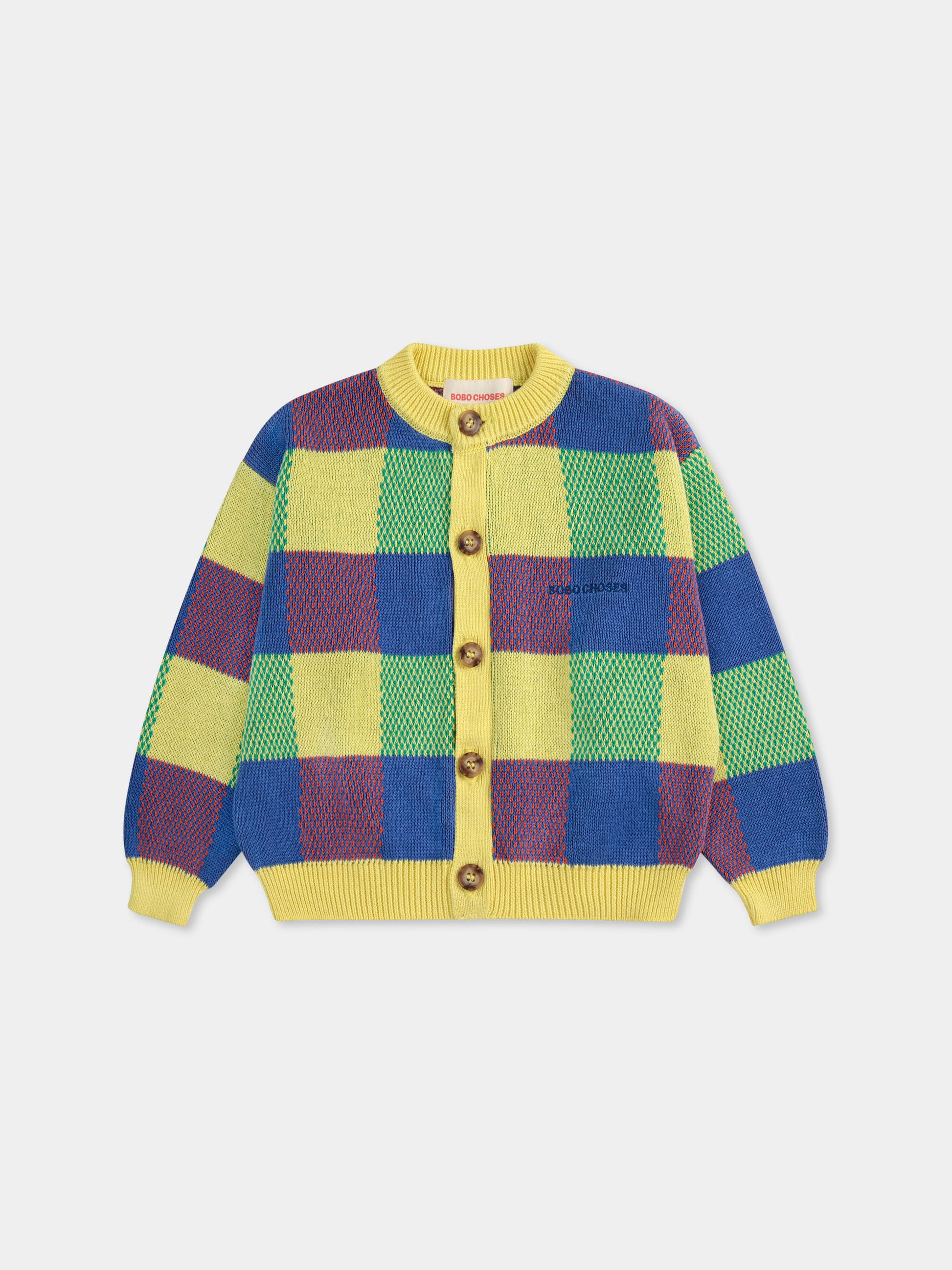 Cardigan multicolor per bambini con logo,Bobo Choses,B125AC101