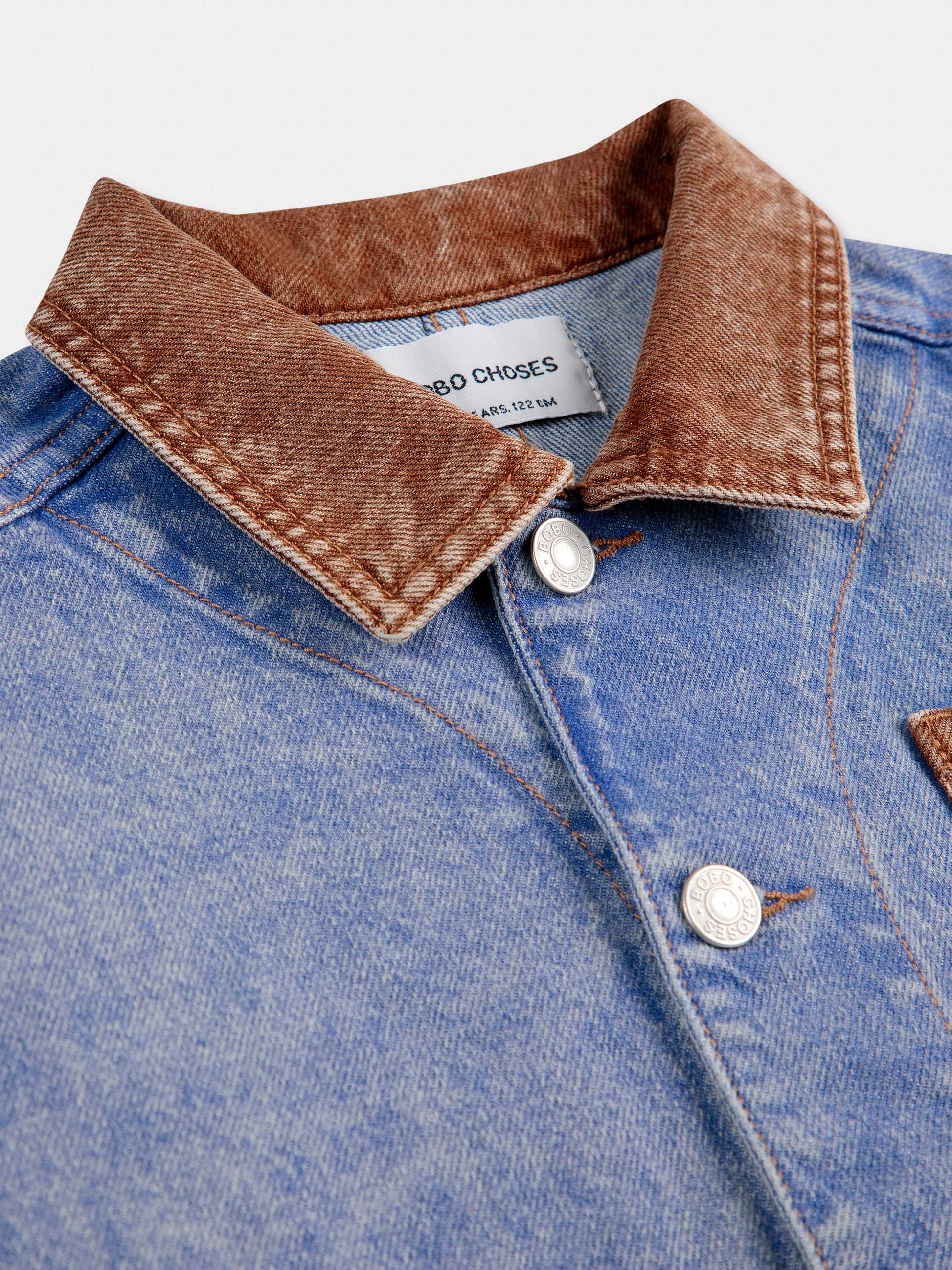 Camicia denim per bambini con logo,Bobo Choses,B125AC106