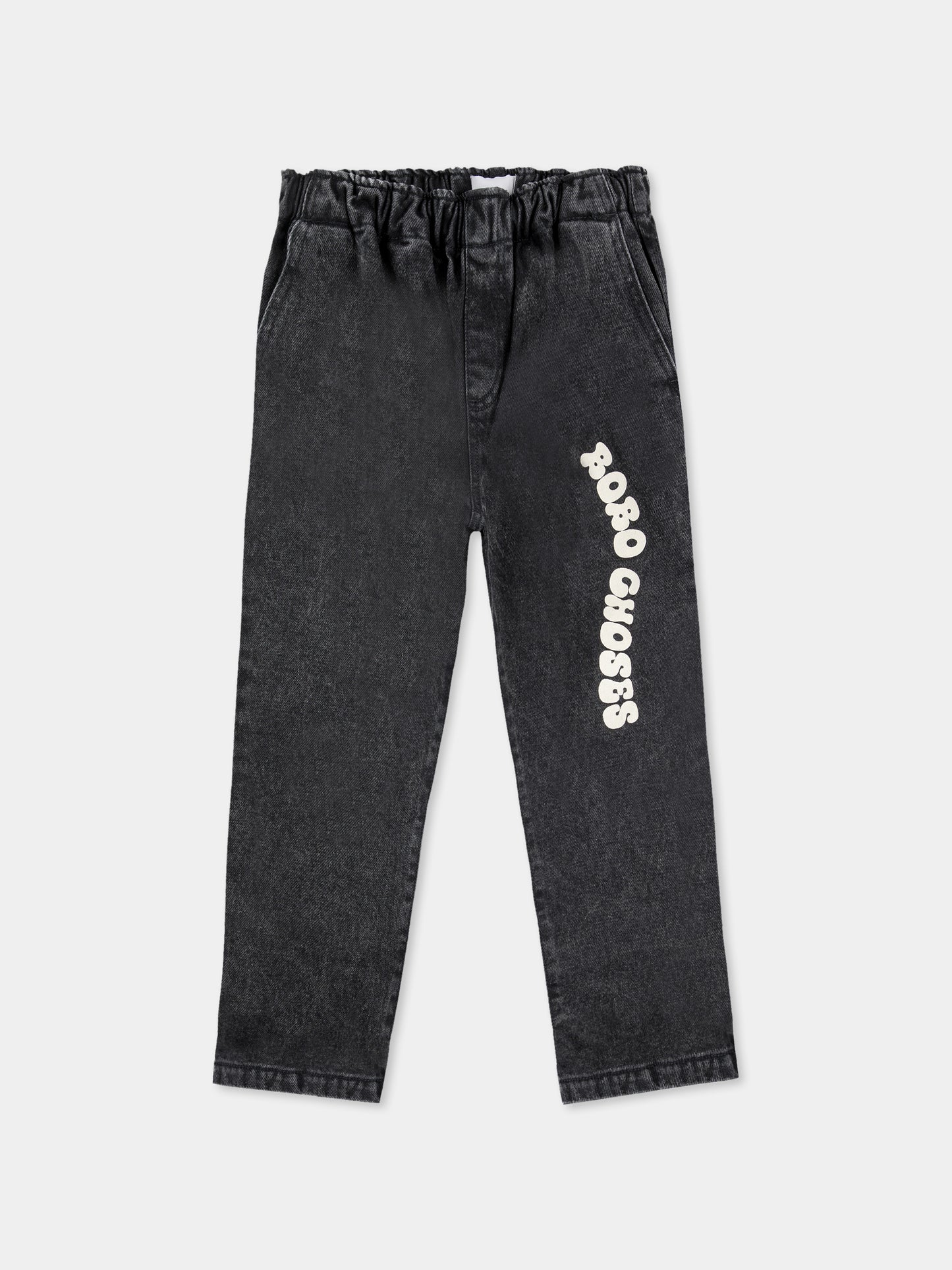 Jeans neri per bambini con logo,Bobo Choses,B125AC084