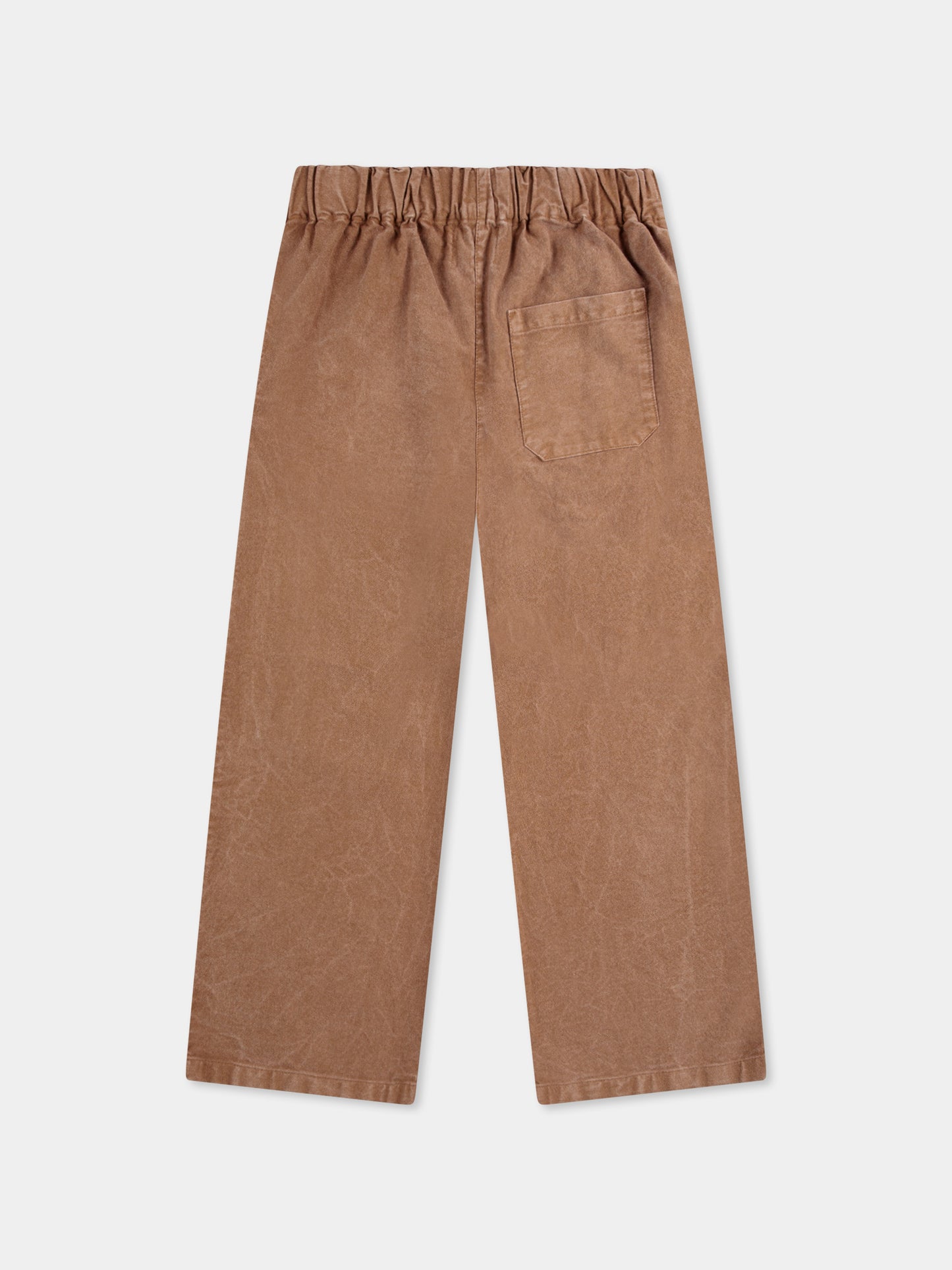 Pantaloni marroni per bambini con logo,Bobo Choses,B125AC134