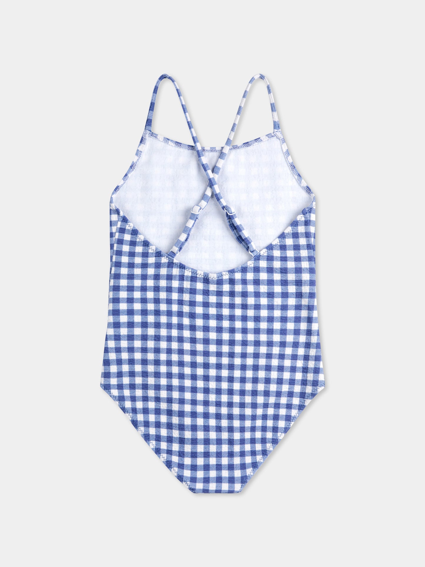 Costume intero blu per bambina con logo,Bobo Choses,B125AC113