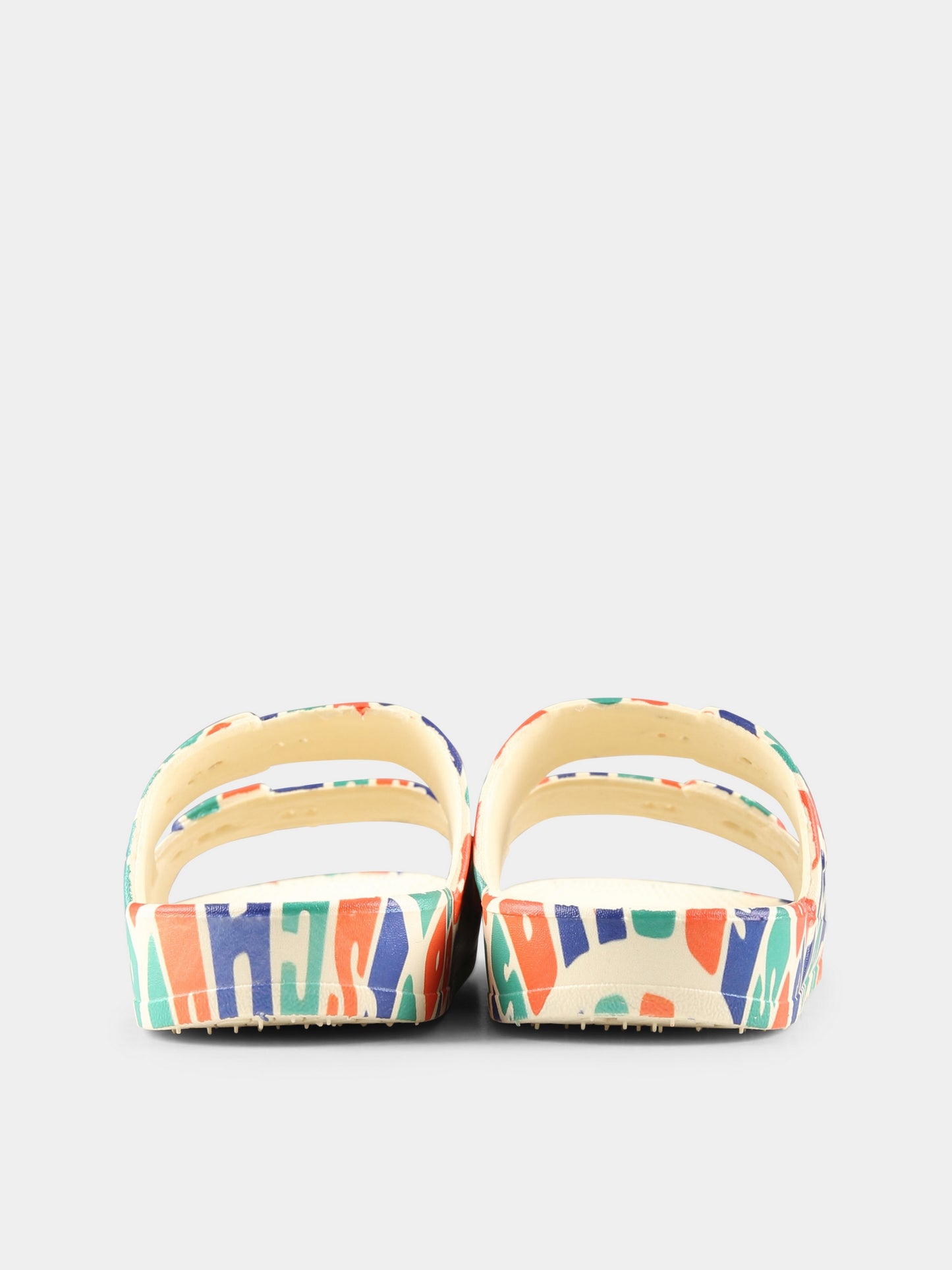 Multicolor slippers for kids with logo