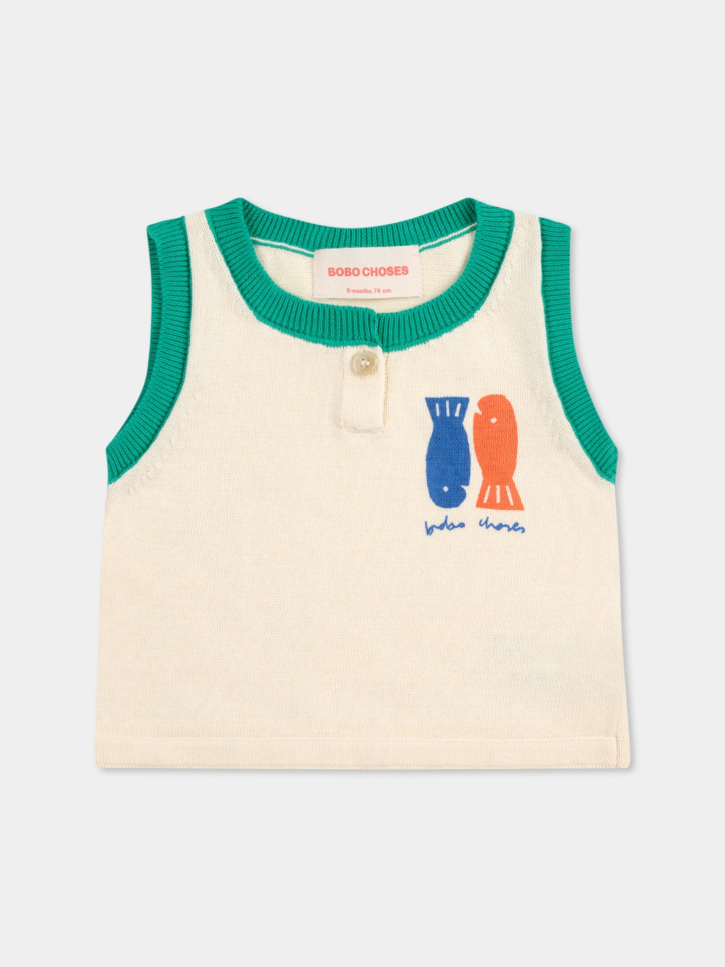 Completo avorio per neonati con logo,Bobo Choses,B125AB106