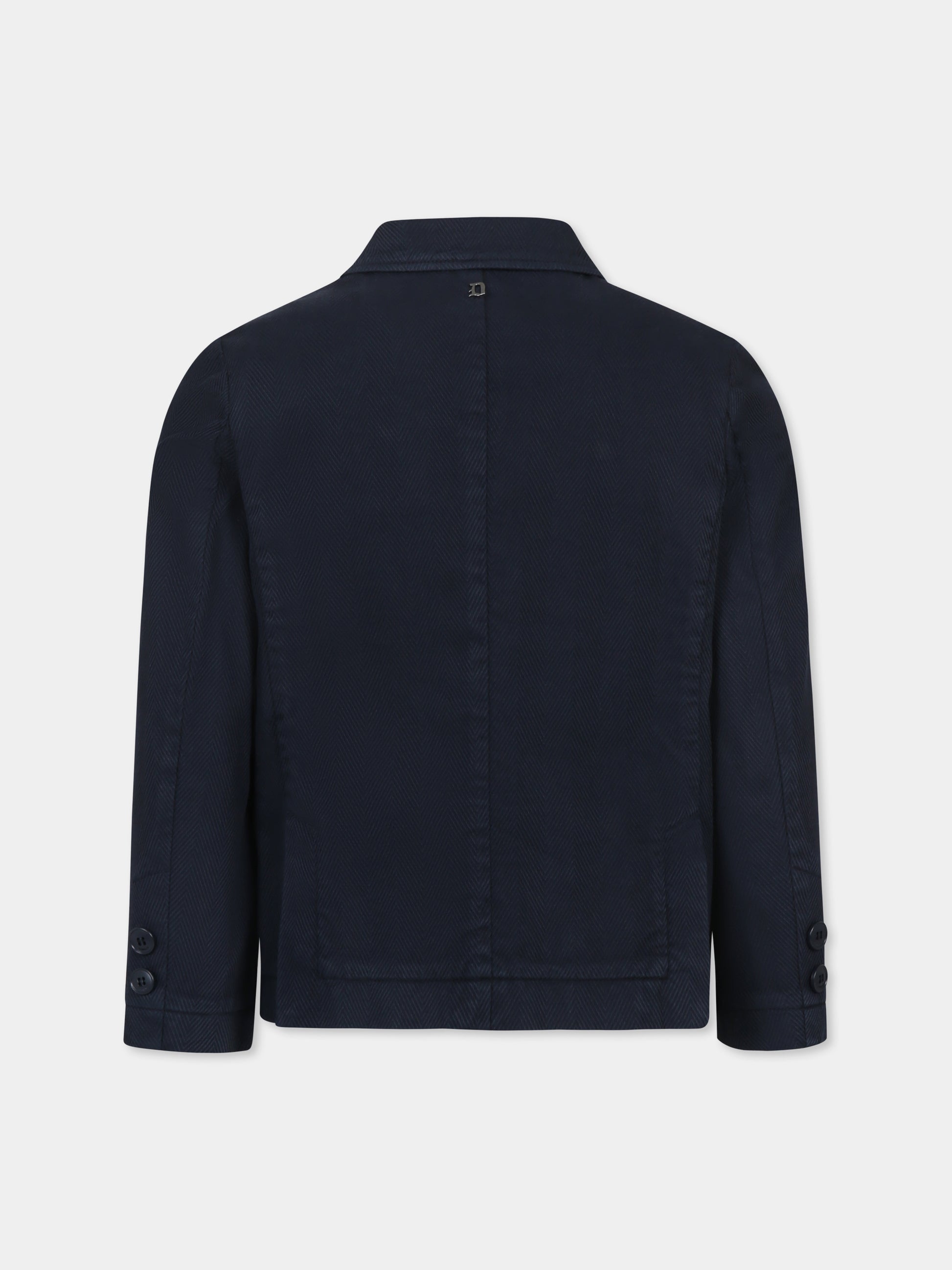 Giacca blu per bambino con logo,Dondup Kids,DMGC015 0 CE017 4291