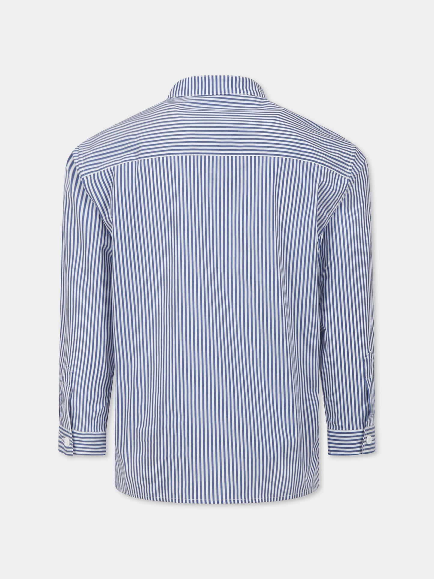 Blue shirt for boy with logo