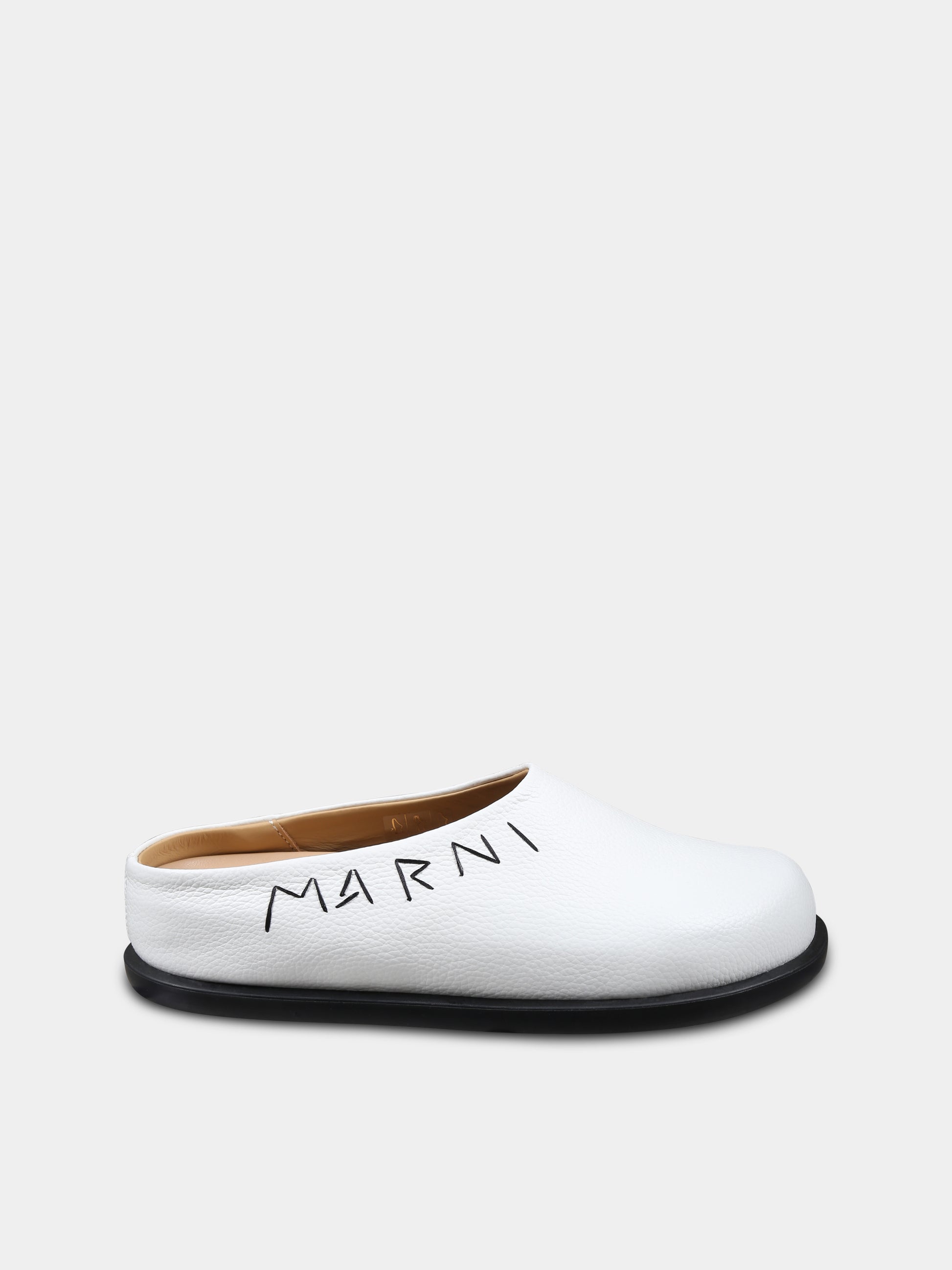 Sabot bianchi per bambini con logo,Marni Kids,79564 1