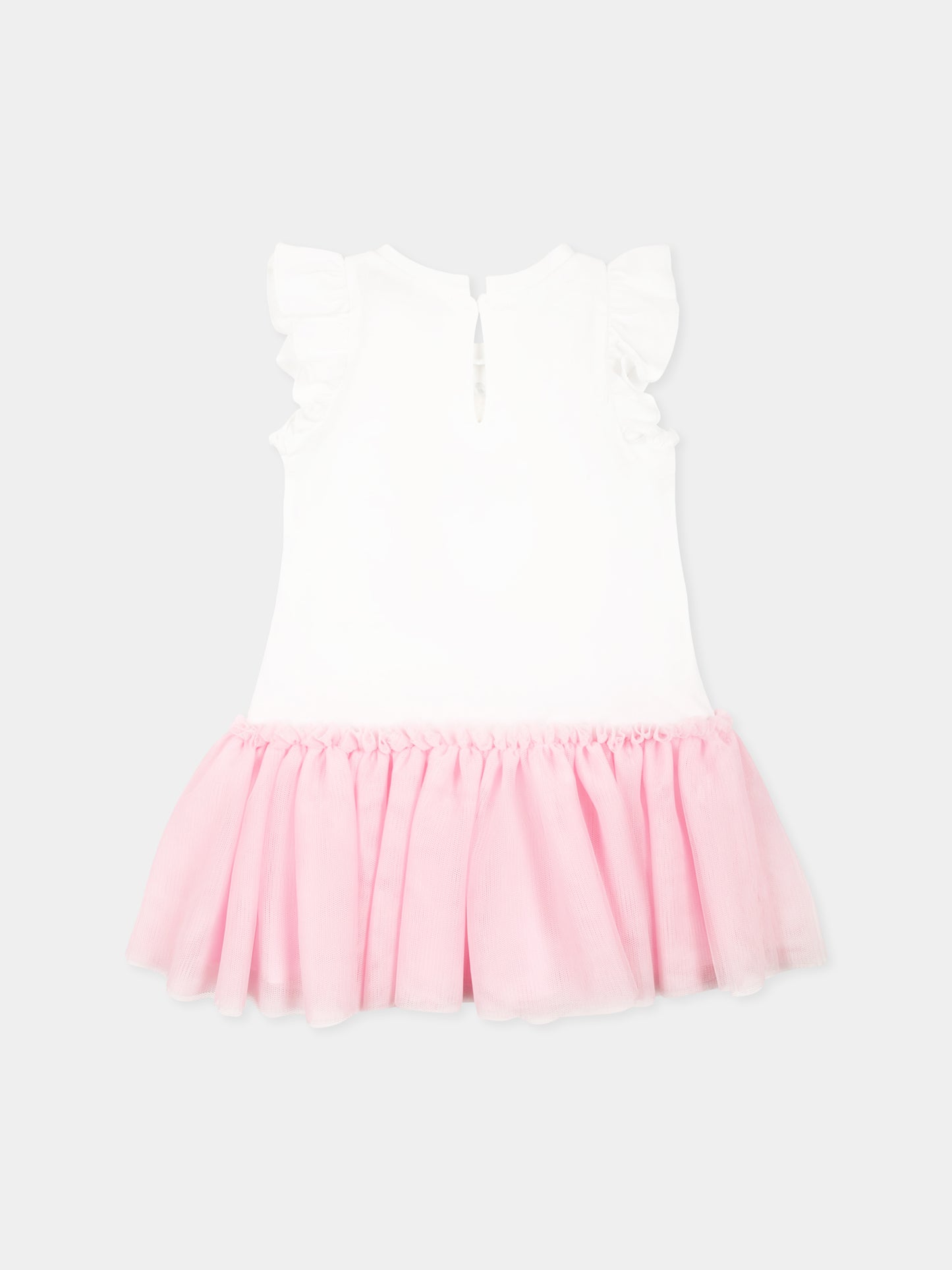 Multicolor dress for baby girl with Alice in  Wonderland