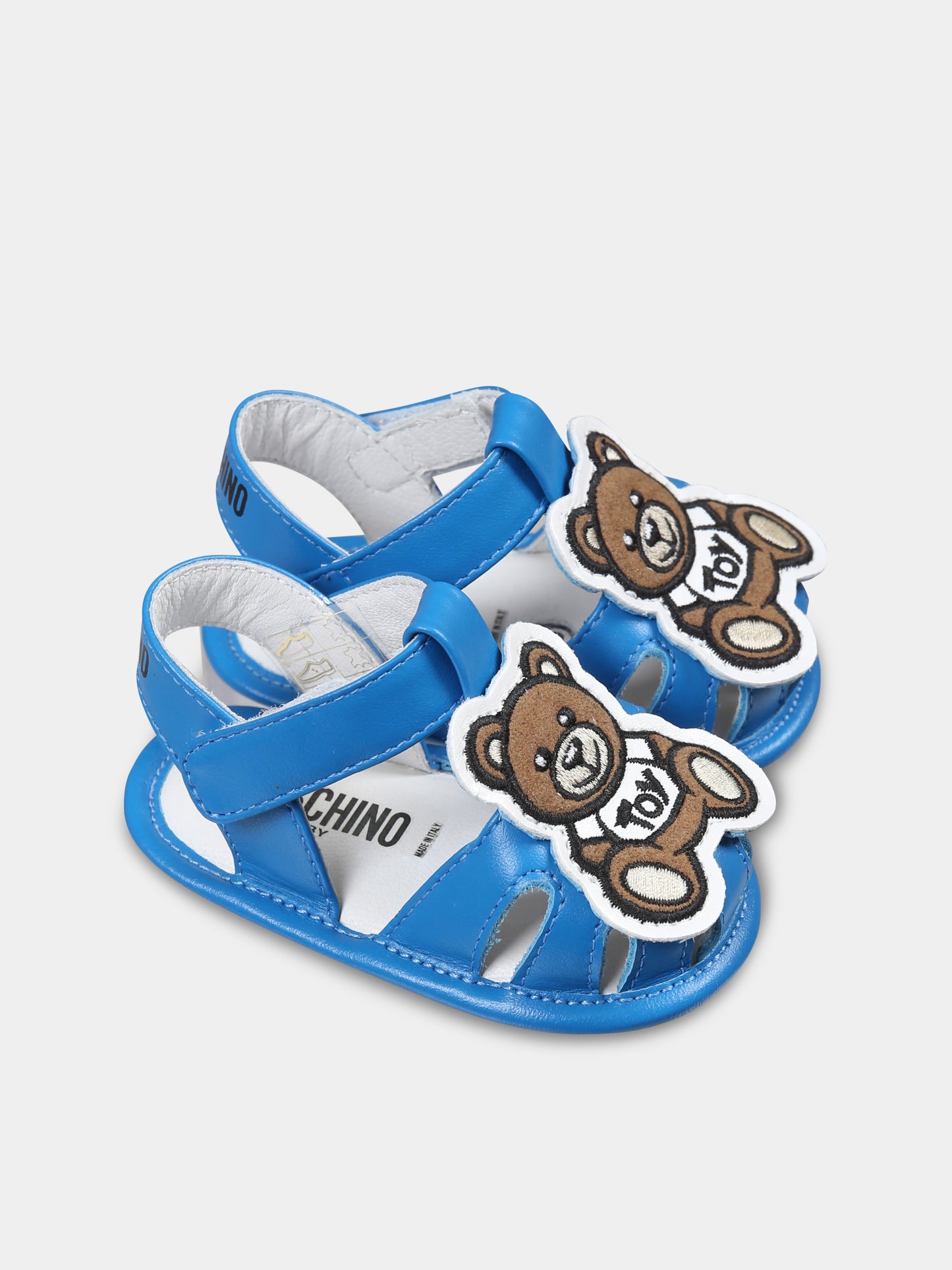 Ragnetti azzurri per neonato con Teddy Bear,Moschino Kids,80386 83952