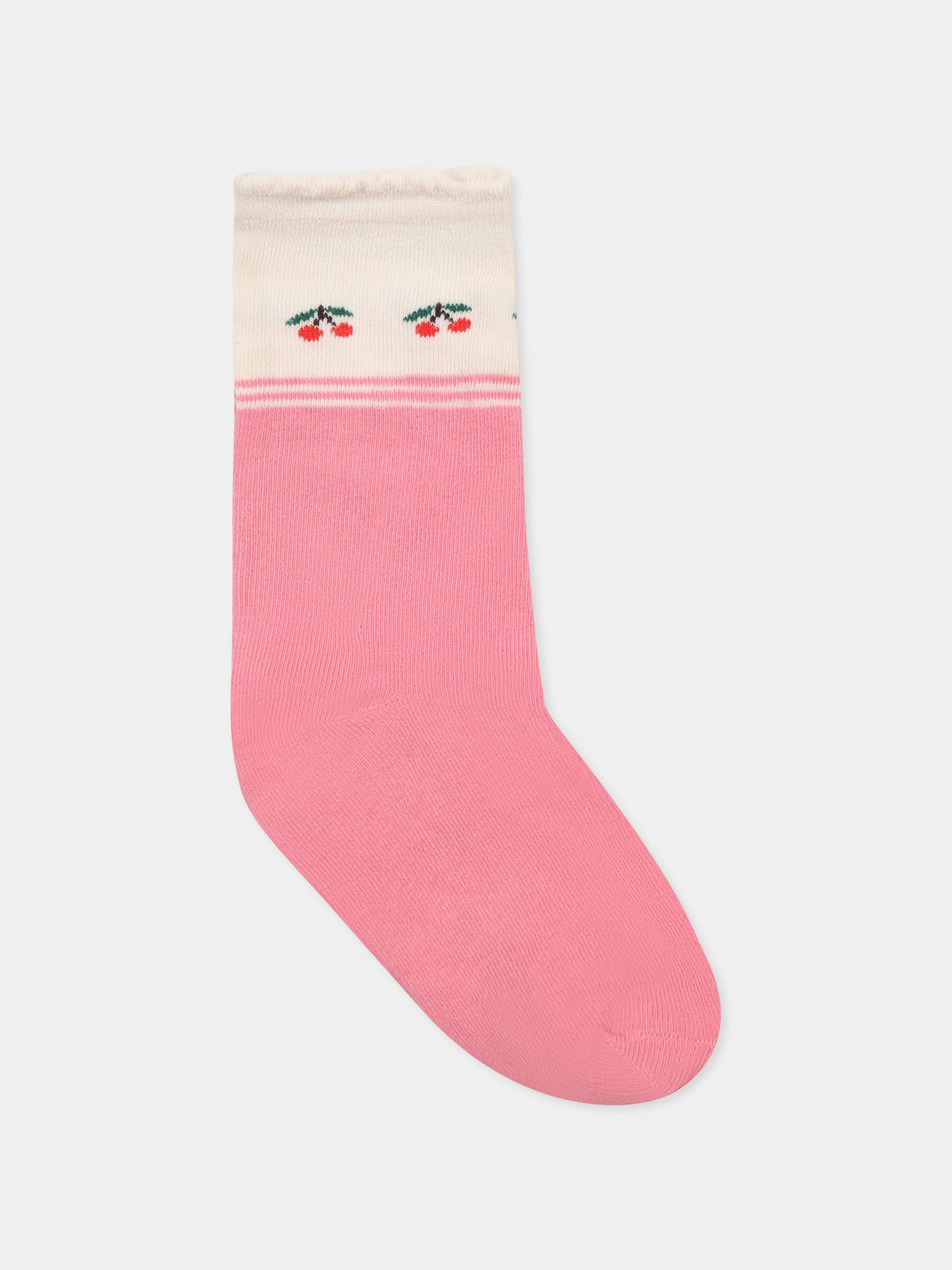 Set calzini multicolor per bambina con ciliegie,Konges Sløjd,KS102758 CHERRY MIX