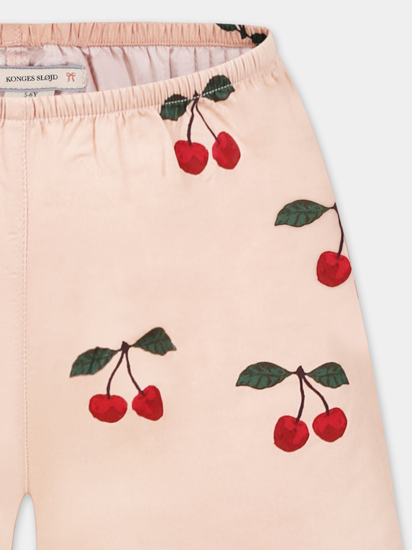 Pink shorts for girl with cherries