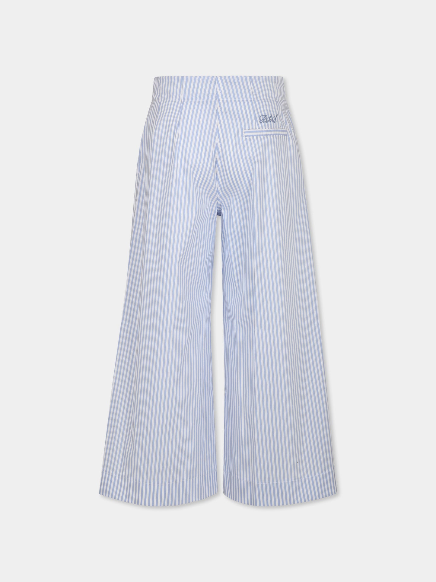 Pantaloni celesti per bambina con logo,Philosophy,I1E414 5146 P152