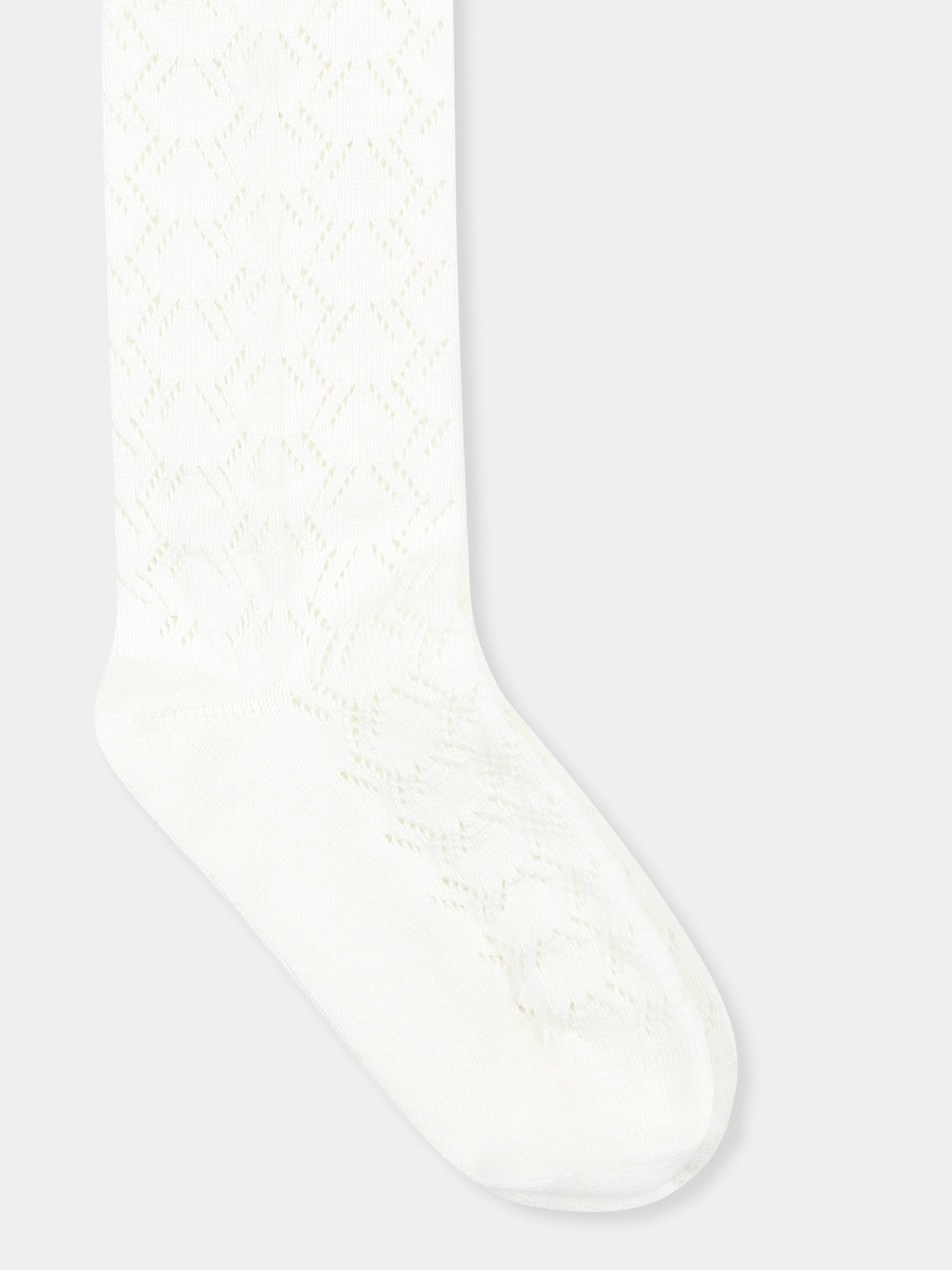 Calzini avorio per bambina con fiocco,Self-portrait,RS25 790 C