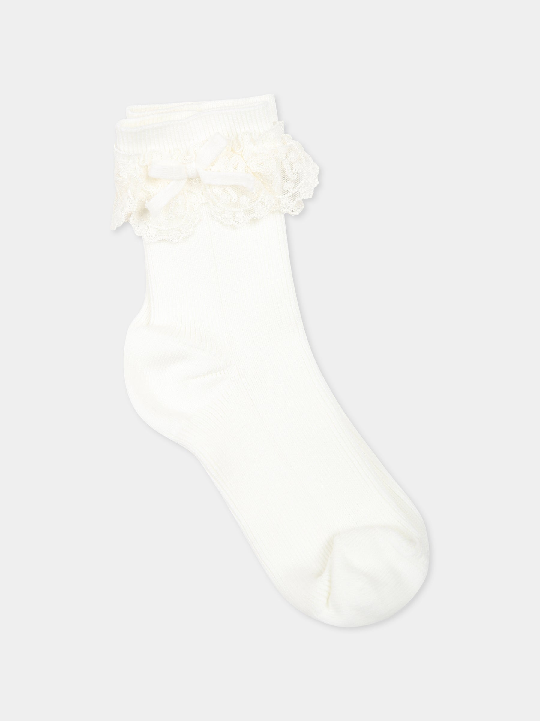 Set calzini multicolor per bambina con fiocco,Self-portrait,RS25 789 MU