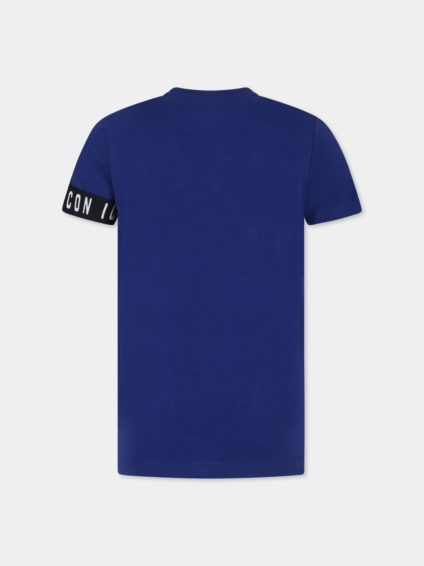 T-shirt blu per bambino con logo,Dsquared2,DQ1085 D008J DQ865