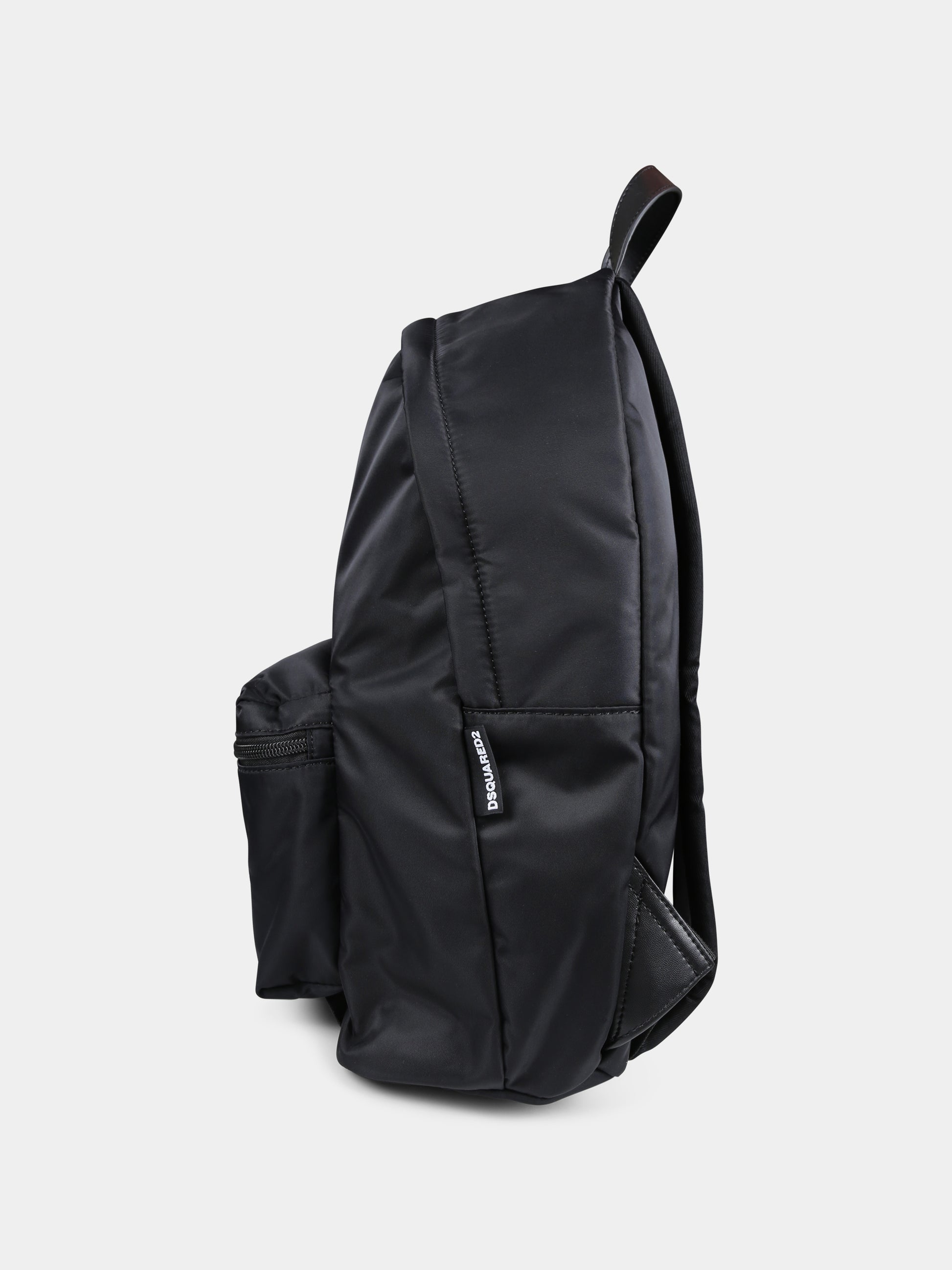 Zaino nero per bambini con logo,Dsquared2,DQ1543 D005T DQ900