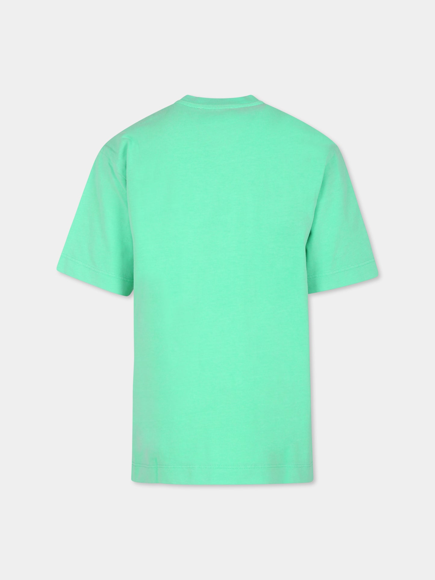 T-shirt verde per bambino con logo,Diesel,J01902 KYAYB K587