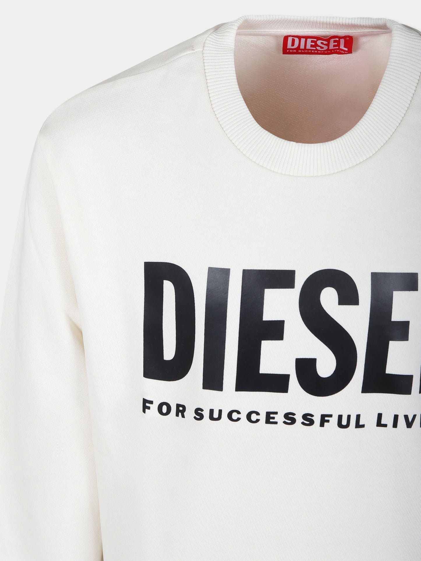 Felpa avorio per bambino con logo,Diesel,J01543 KYAVF K129