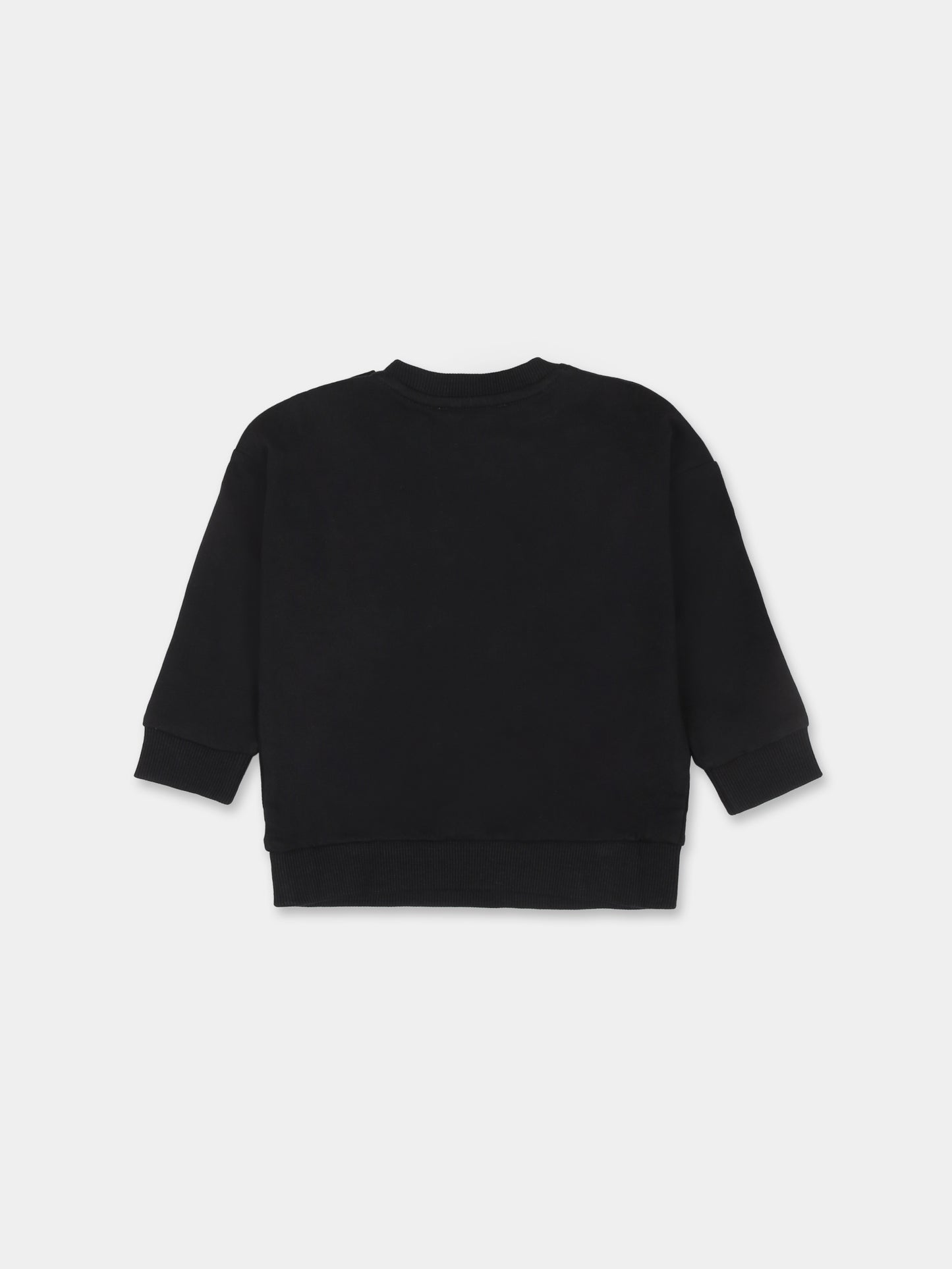 Felpa nera per neonati con Teddy Bear,Moschino Kids,MUF058 LCA72 60100