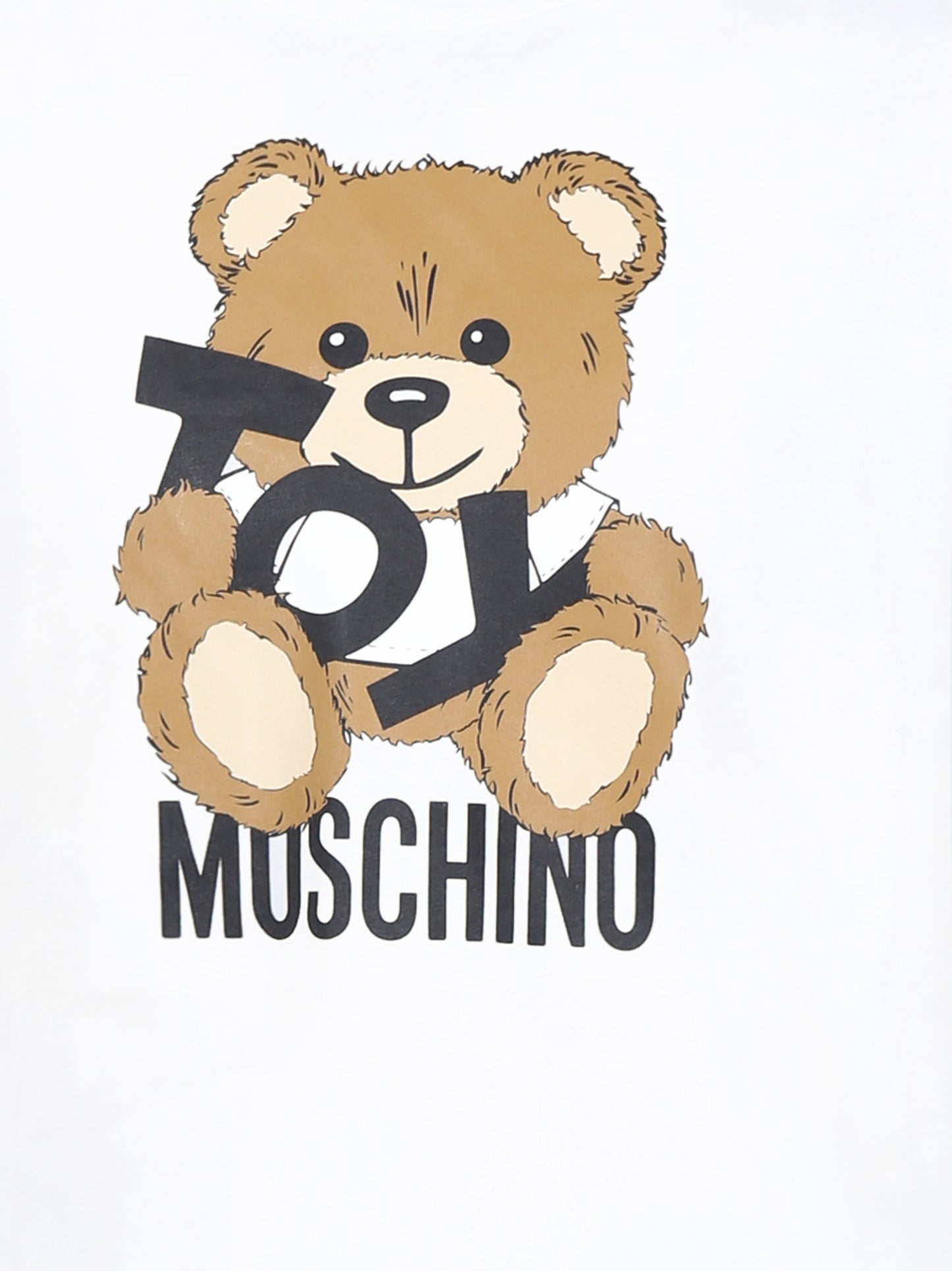 T-shirt bianca per bambini con Teddy Bear,Moschino Kids,H9M04K LAA03 10101