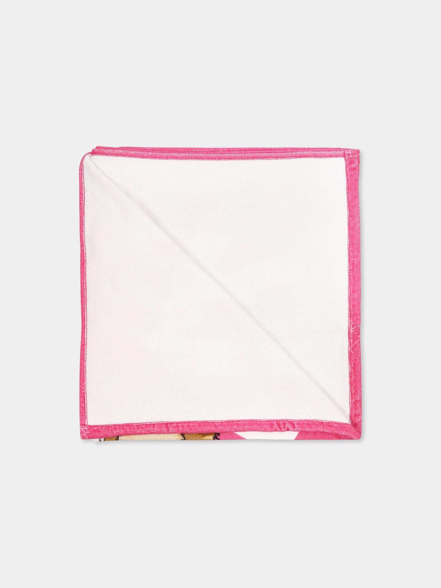 Telo mare fucsia per bambina con Teddy Bear,Moschino Kids,HSX01B LGA24 50533