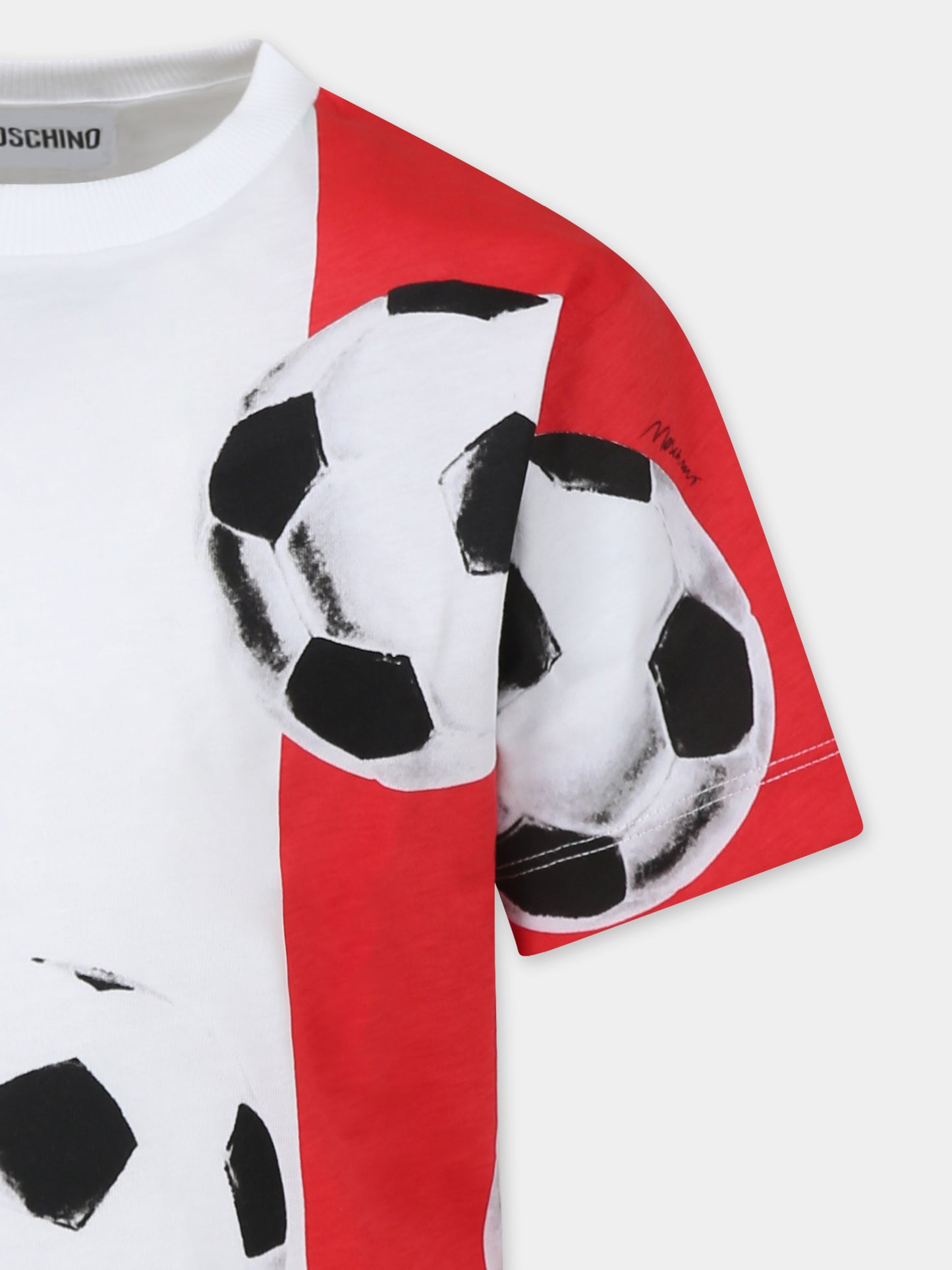 Multicolor t-shirt for boy with ball print