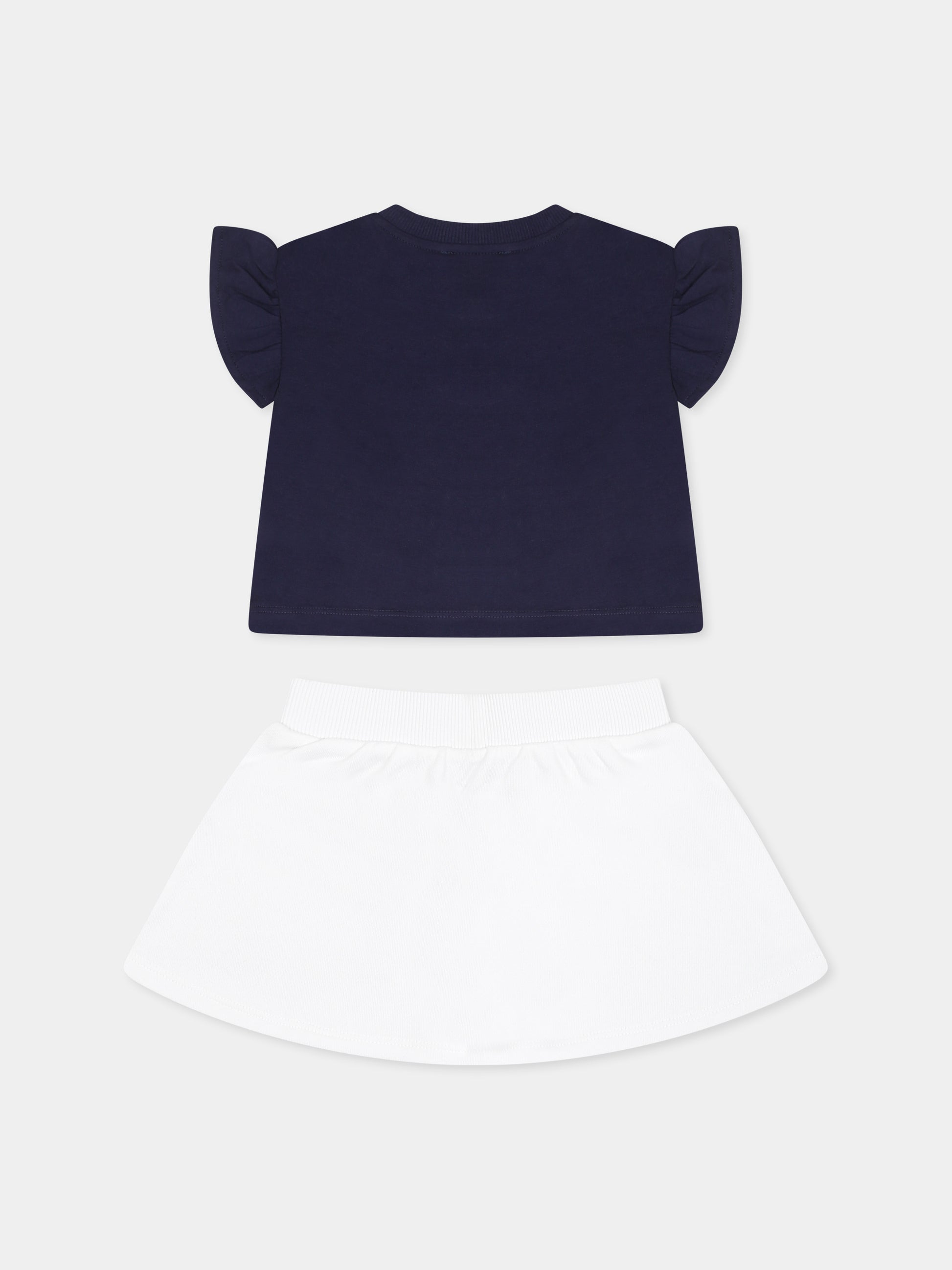 Completo multicolor per neonata con tre Teddy Bears,Moschino Kids,MAG01G LCA19 85269