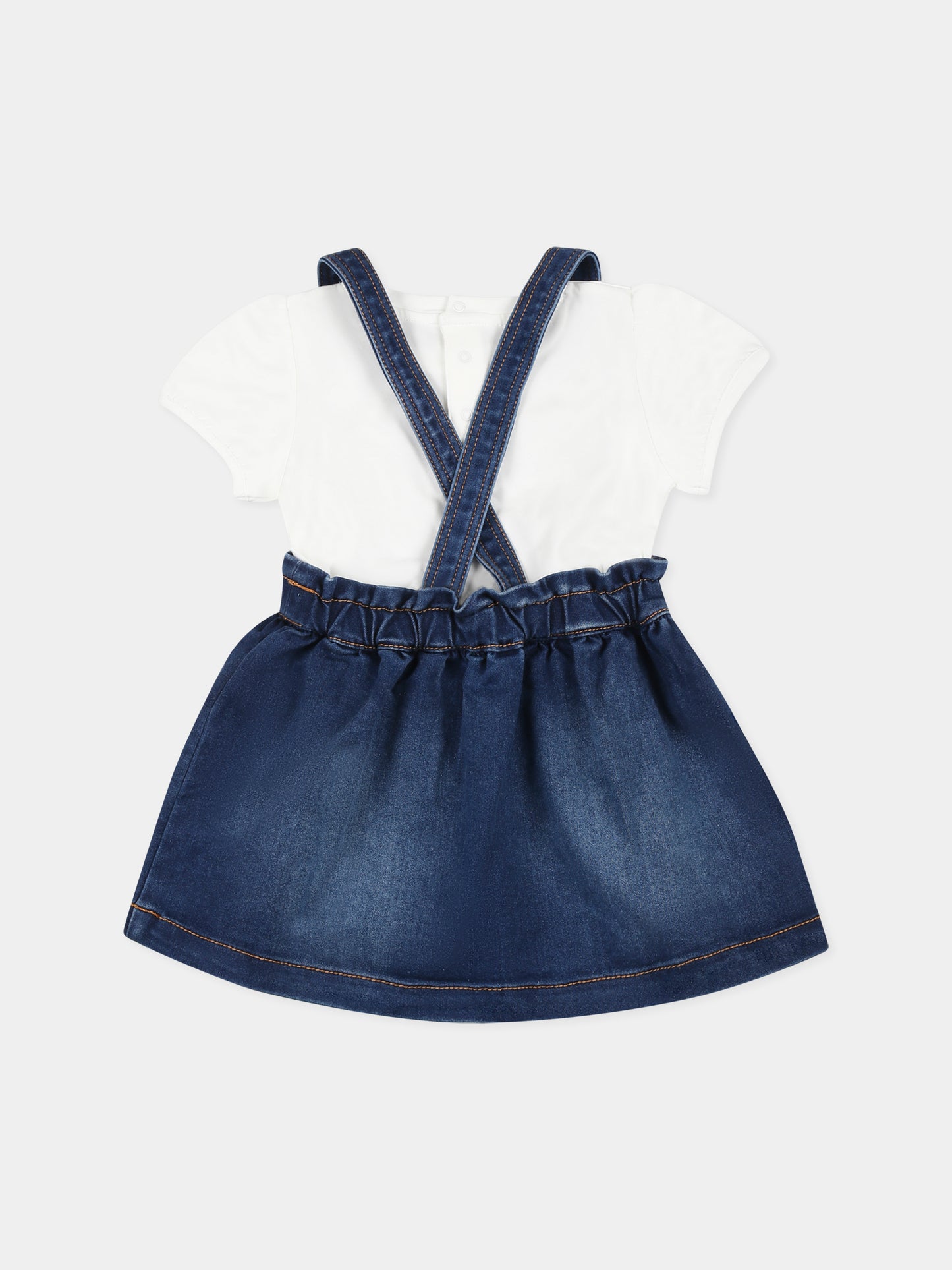 Completo blu per neonata con Teddy Bear,Moschino Kids,MDG01K LXE43 10063