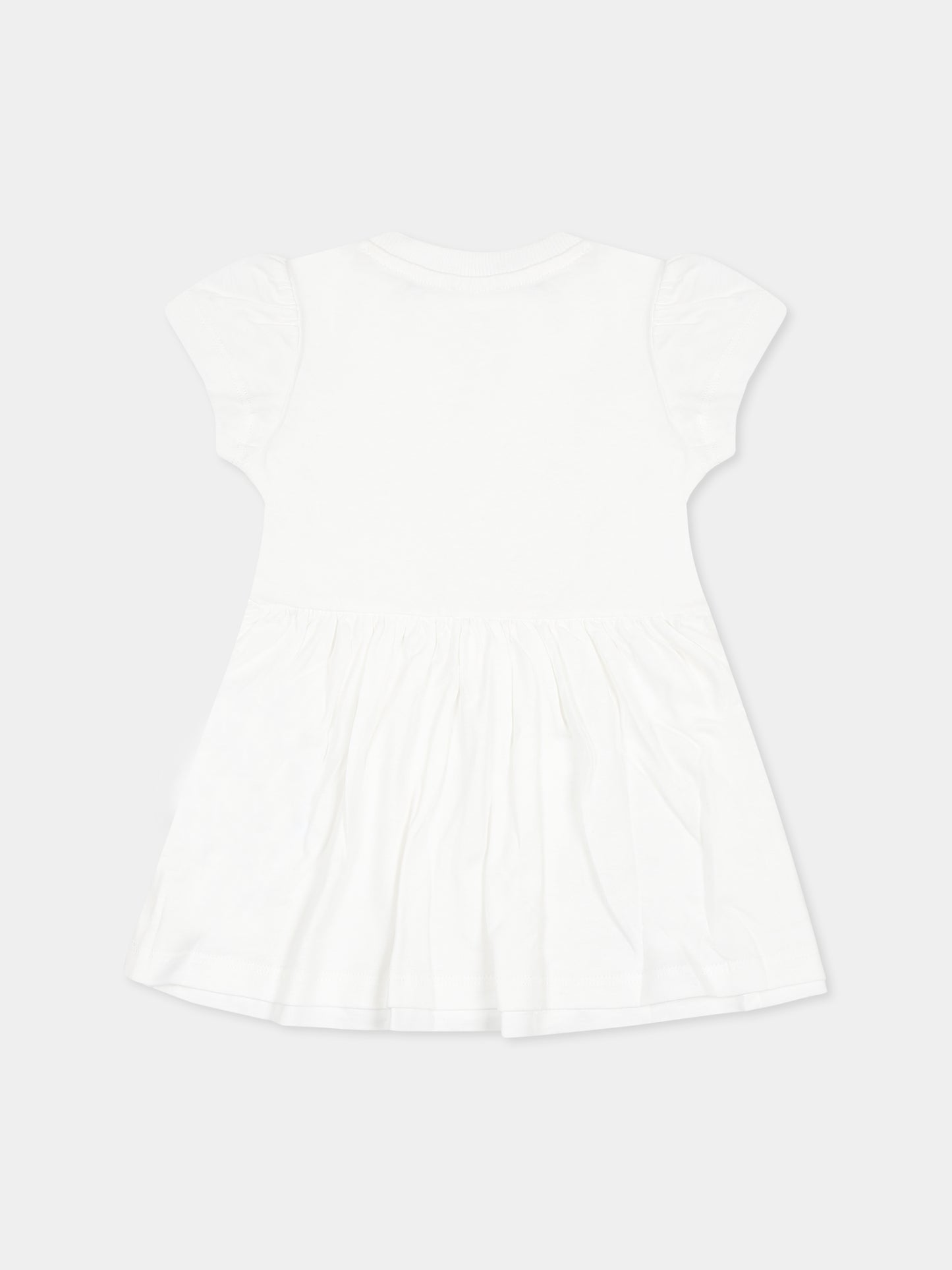 Vestito avorio per neonata con Teddy Bear,Moschino Kids,MDV0CA LAA03 10063