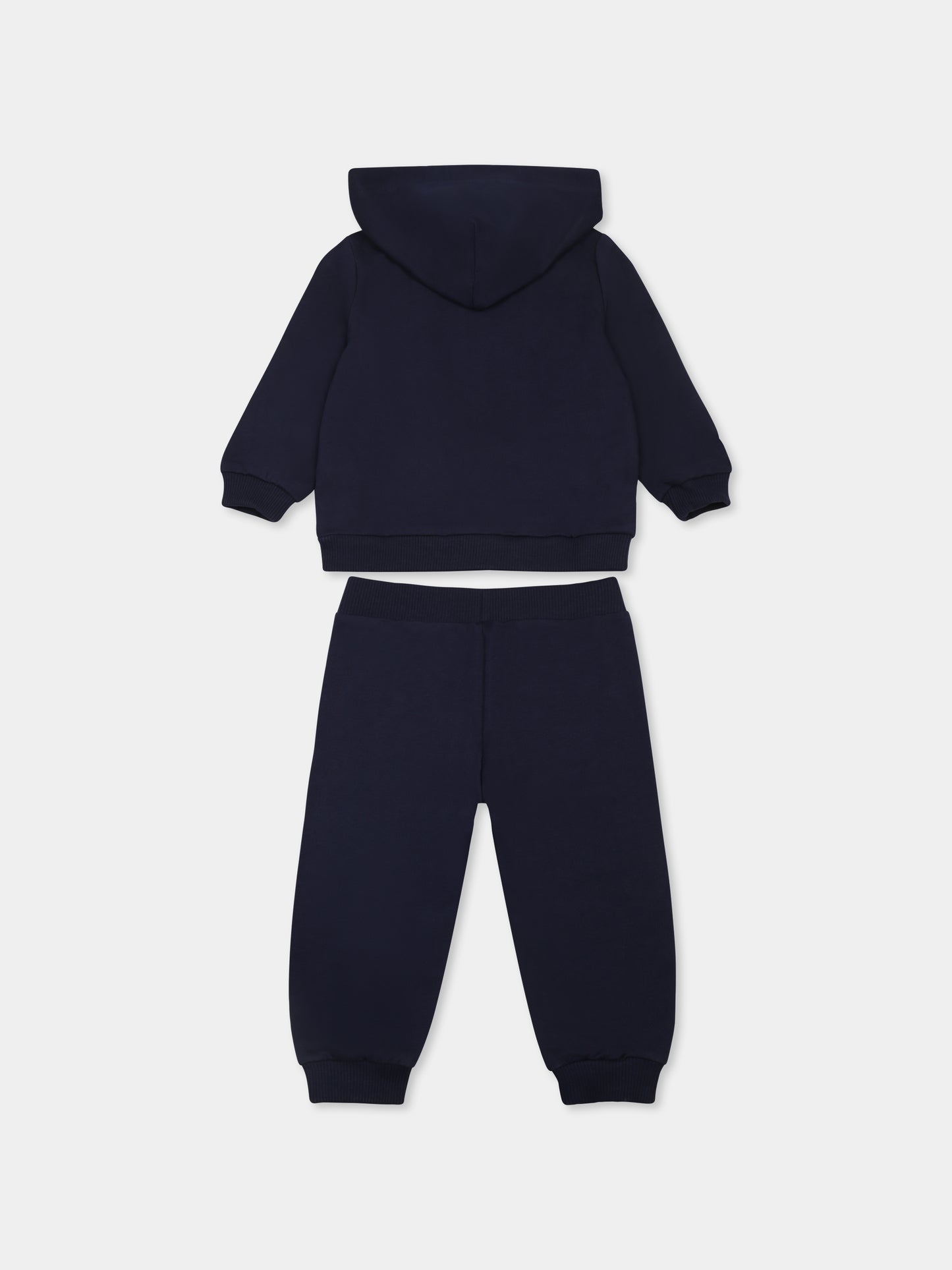 Completo blu per neonato con Teddy Bear,Moschino Kids,MMK04R LCA19 40016