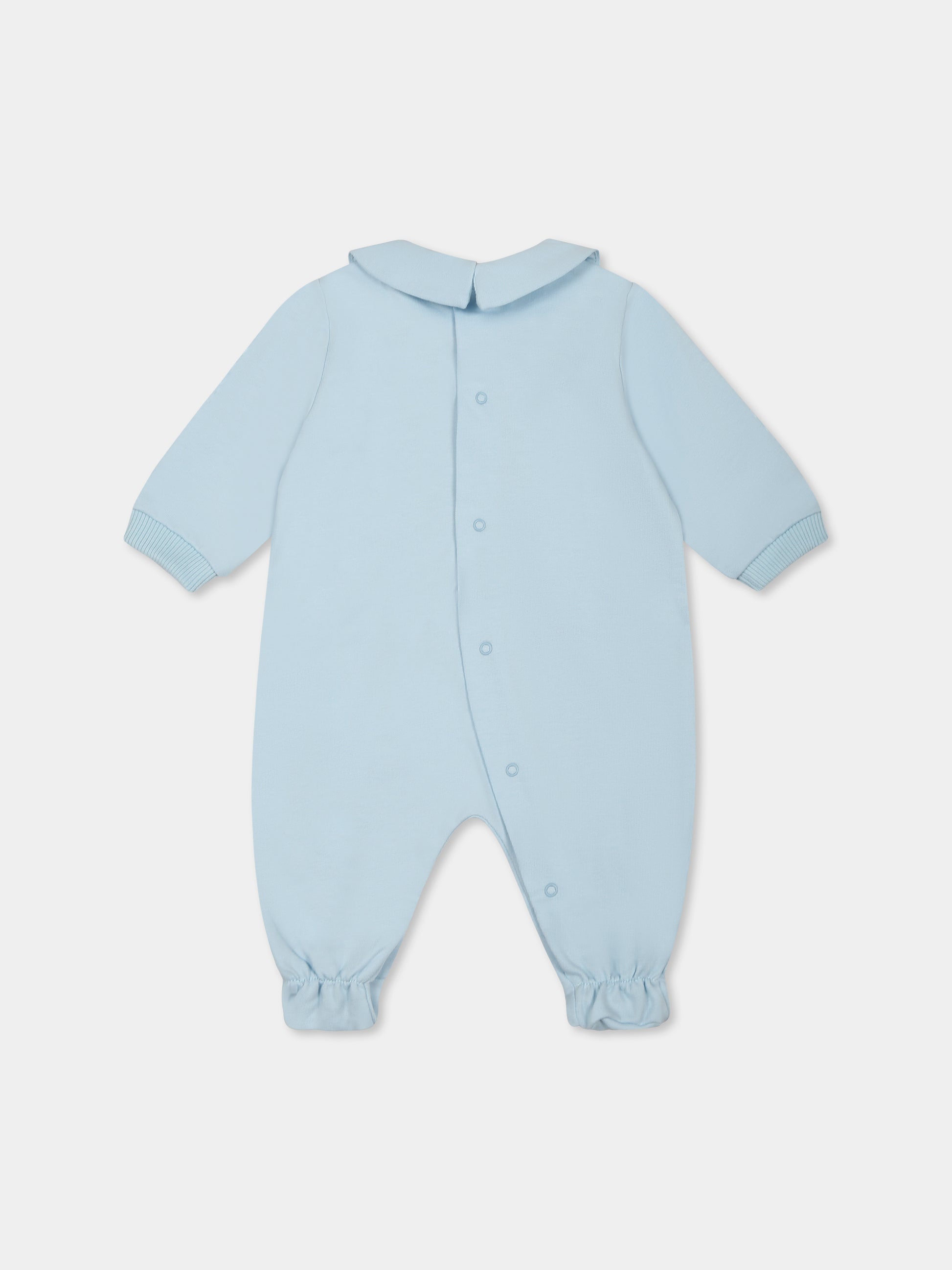 Set celeste per neonato con Teddy Bear e logo,Moschino Kids,MNY04G LCA19 40304