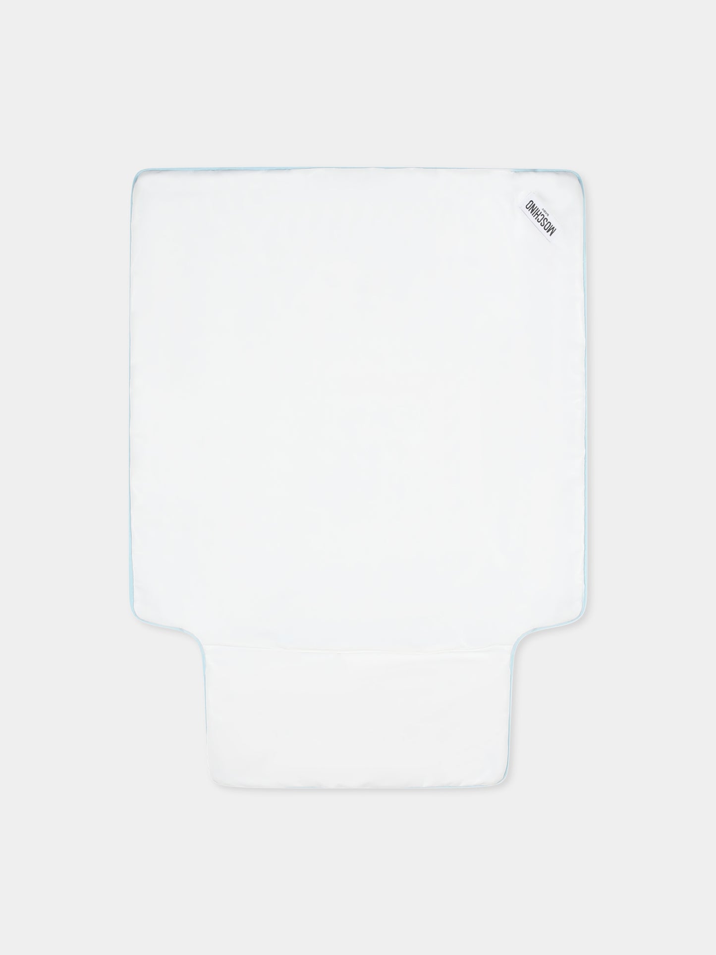 Borsa mamma celeste per neonato con Teddy Bear e arcobaleno,Moschino Kids,MPX03P LCA26 40304