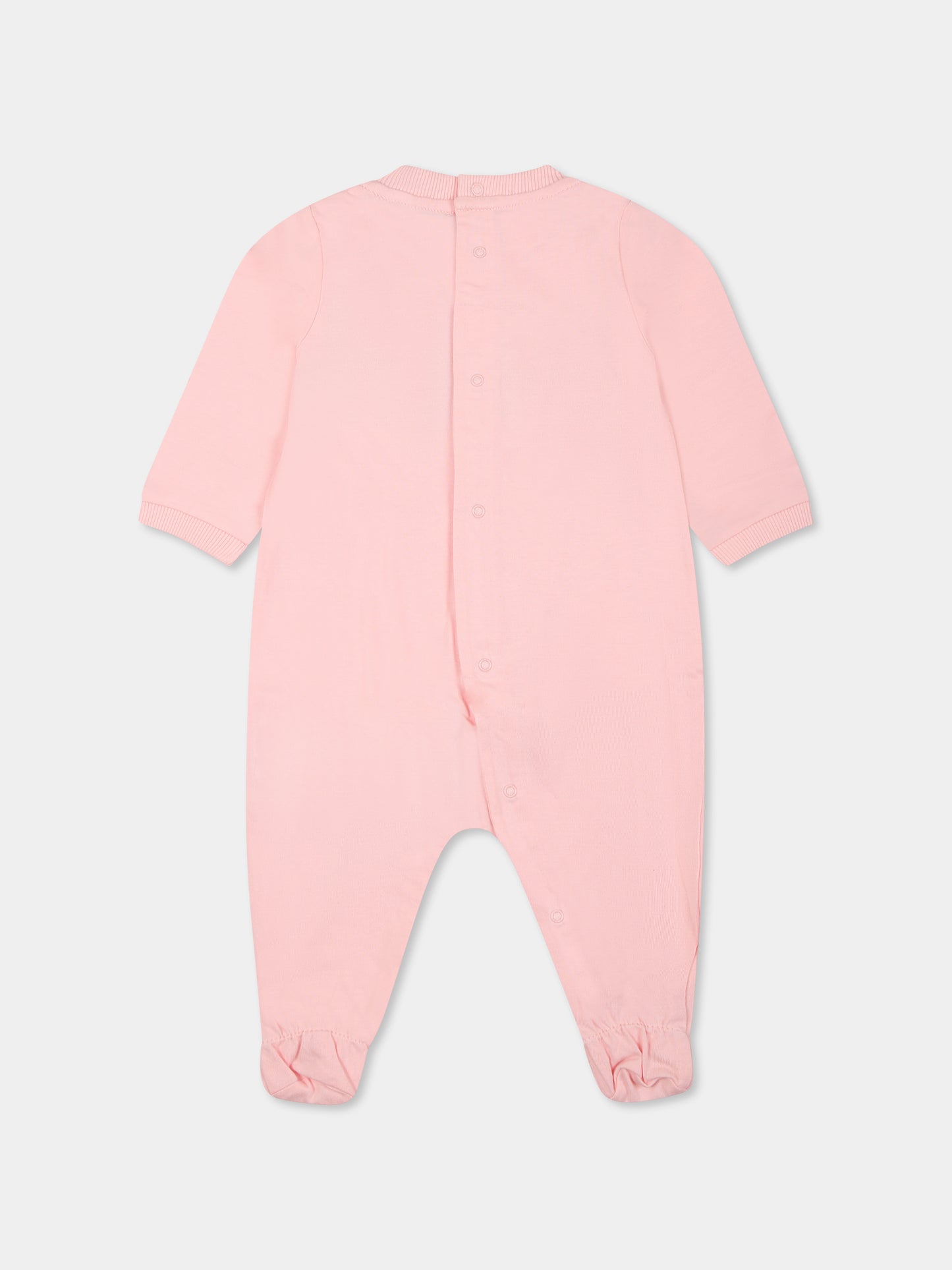 Tutina rosa per neonata con tre Teddy Bears,Moschino Kids,MUT047 LAA03 50209