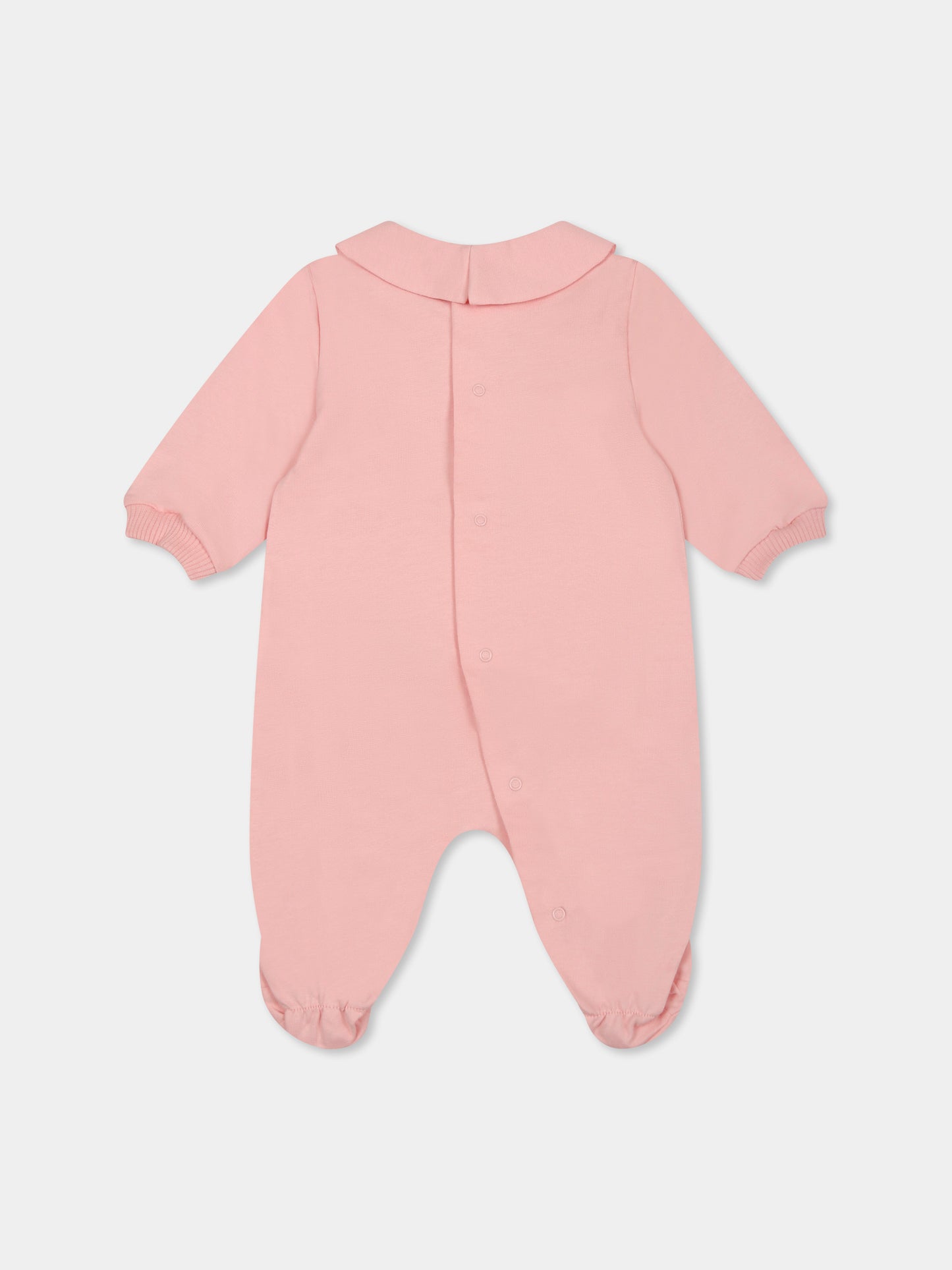 Pink babygrow for baby girl with Teddy Bear