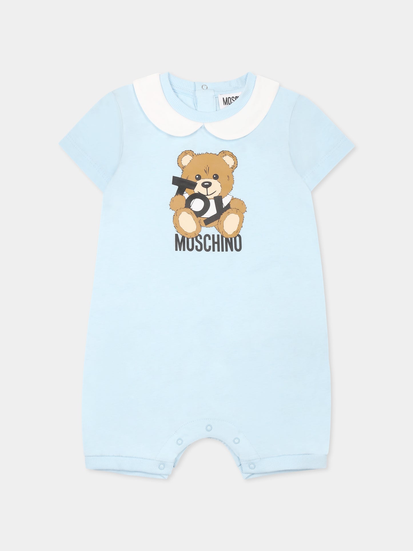 Pagliaccetto celeste per neonato con Teddy Bear,Moschino Kids,MUT049 LAA03 40304