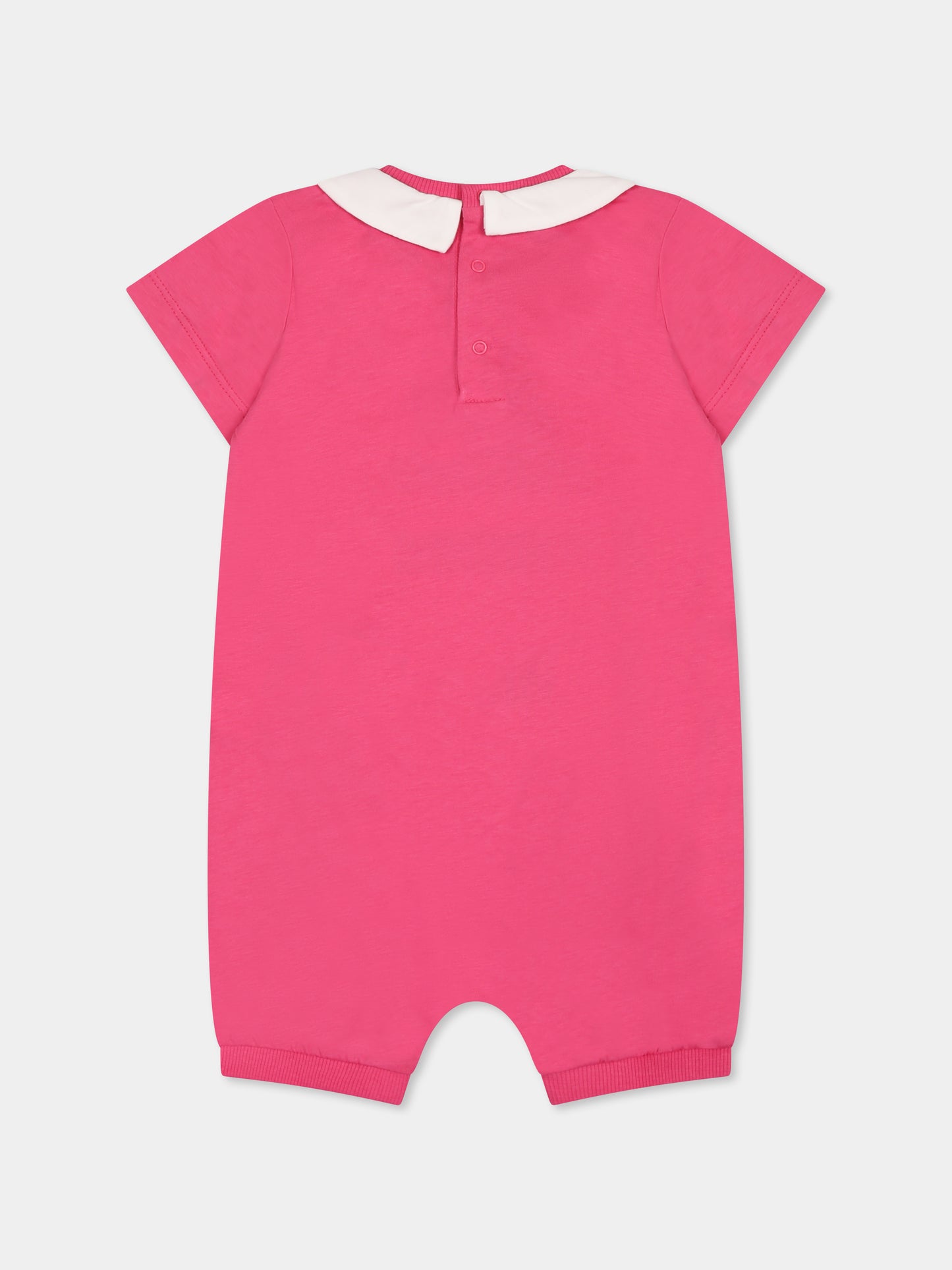 Pagliaccetto fucsia per neonata con Teddy Bear,Moschino Kids,MUT049 LAA03 50533