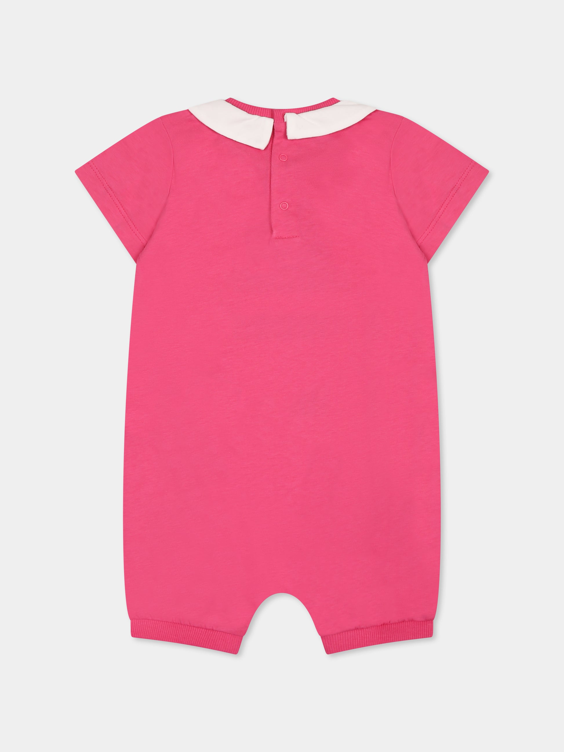 Pagliaccetto fucsia per neonata con Teddy Bear,Moschino Kids,MUT049 LAA03 50533