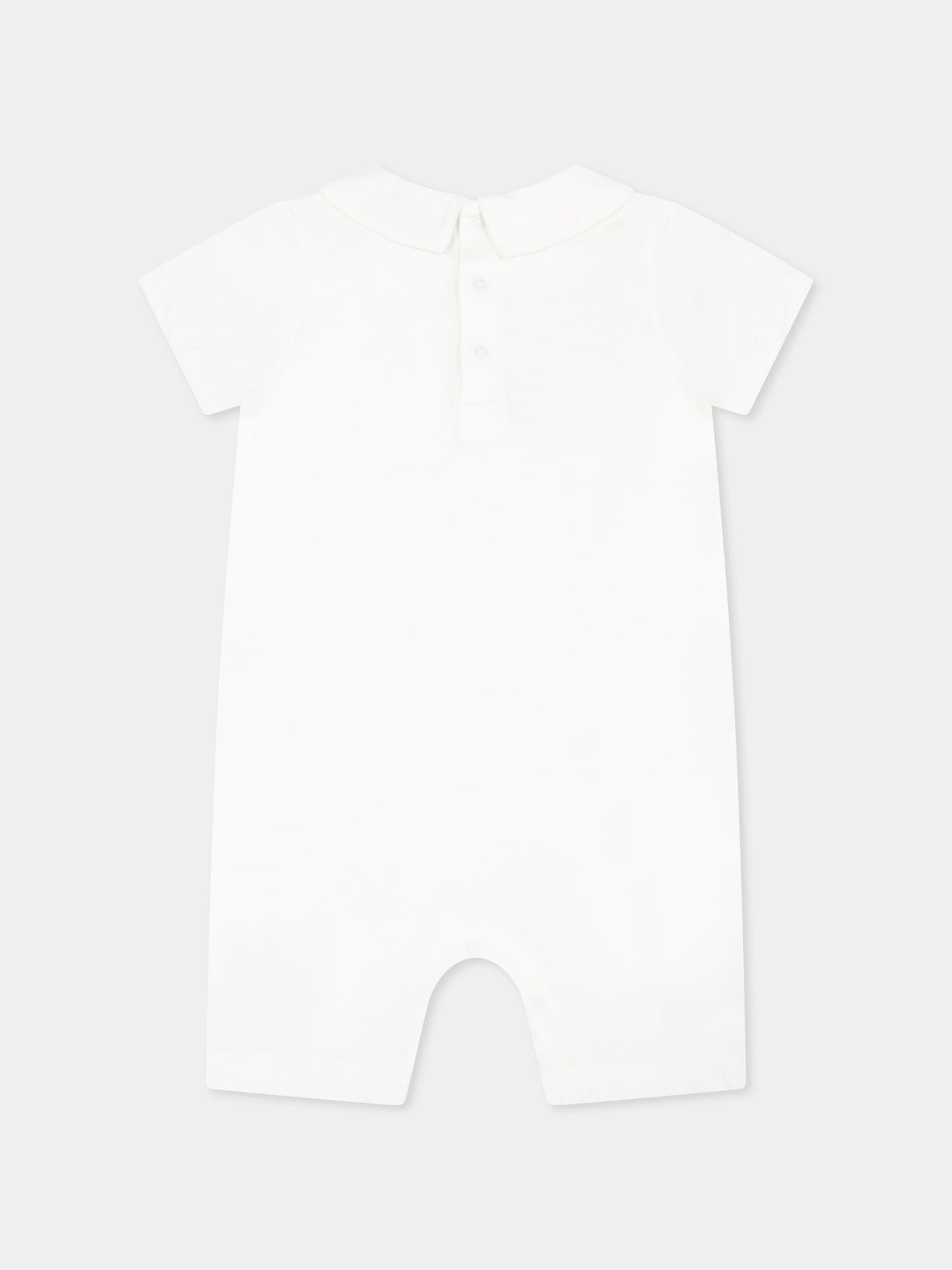 Pagliaccetto avorio per neonati con Teddy Bear e oca,Moschino Kids,MUT04B LAA03 10063