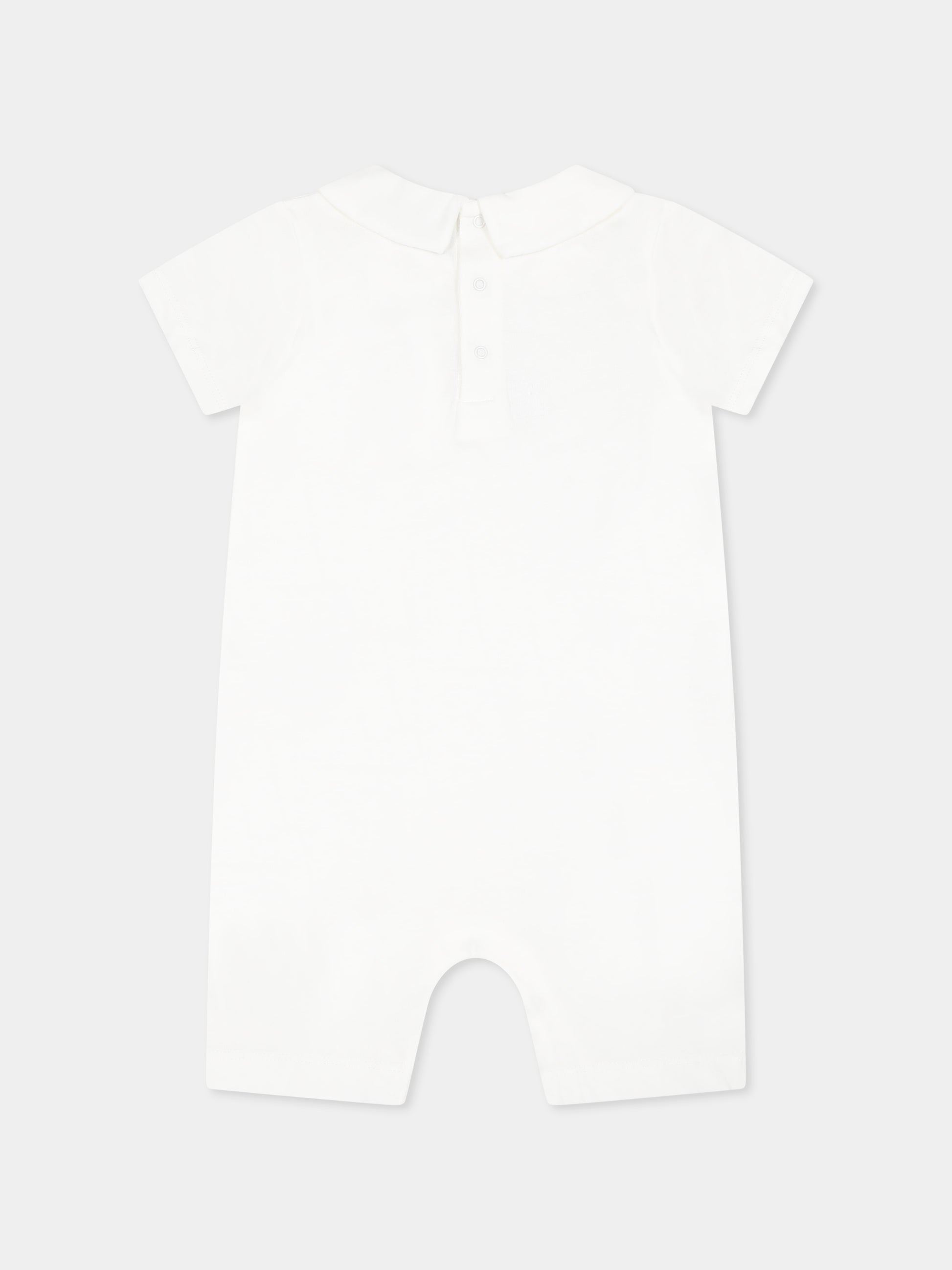 Pagliaccetto avorio per neonati con Teddy Bear e oca,Moschino Kids,MUT04B LAA03 10063