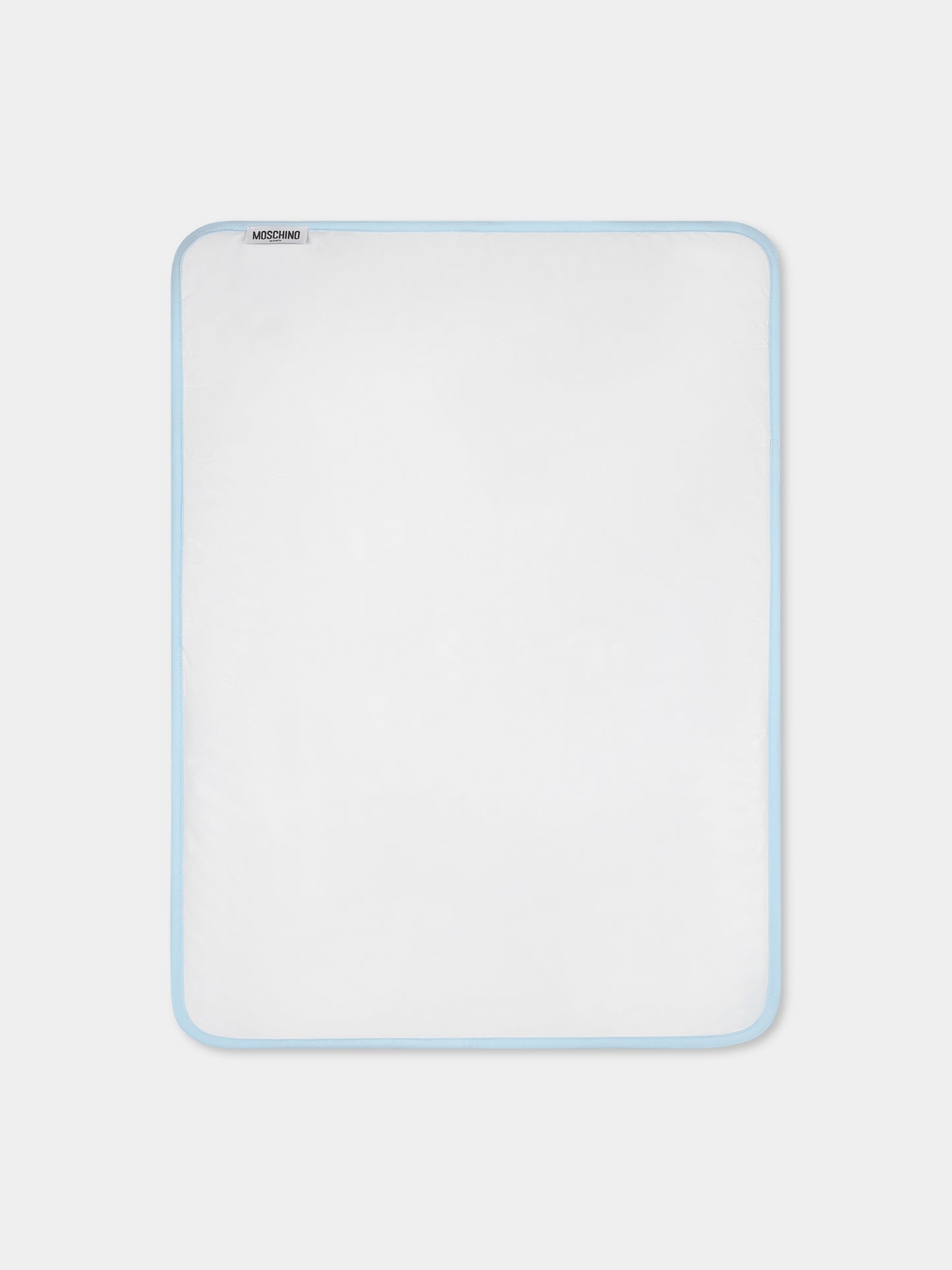 Light blue changing bag for baby boy with Teddy Bear