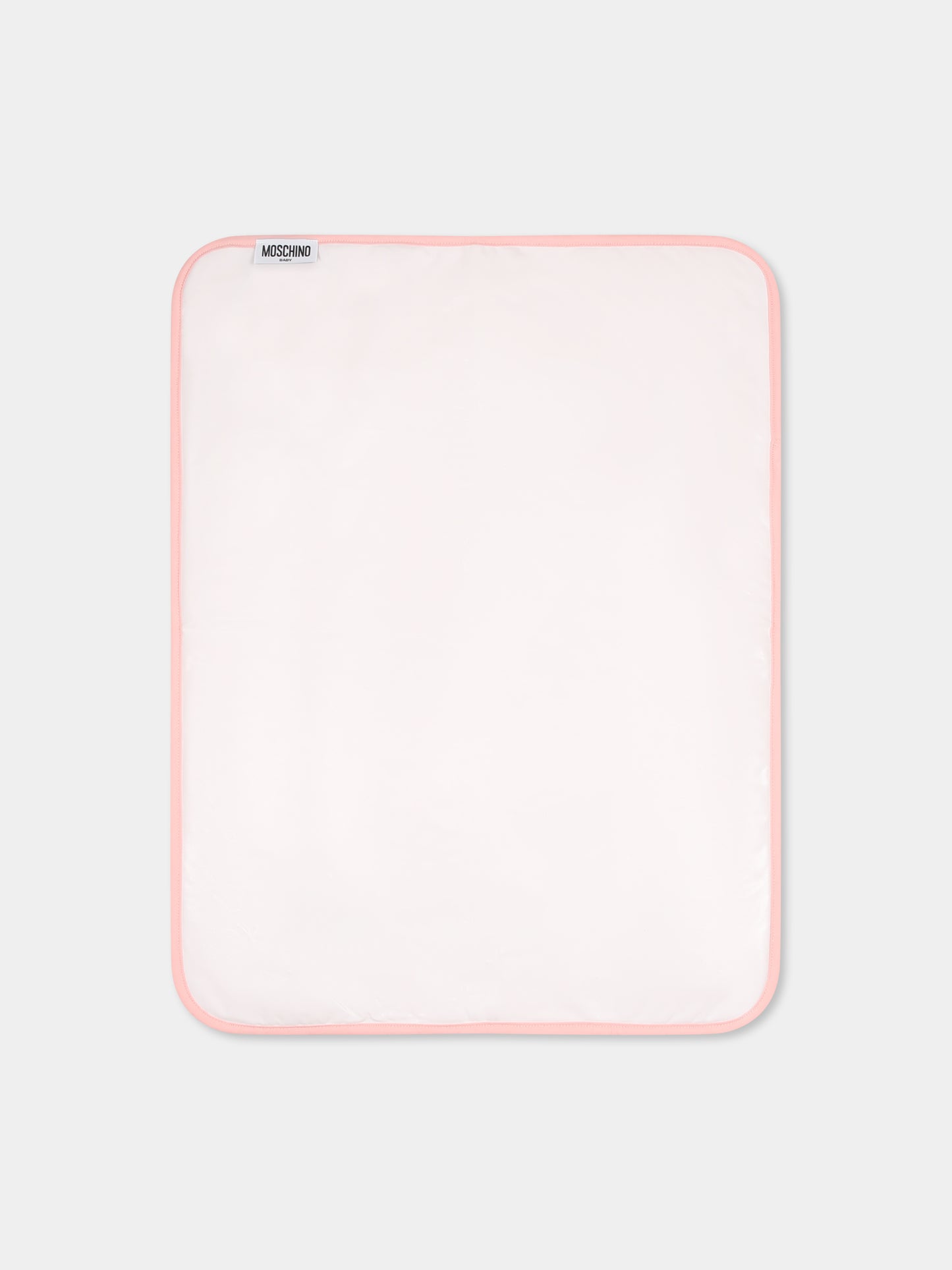 Pink changing bag for baby girl with Teddy Bear