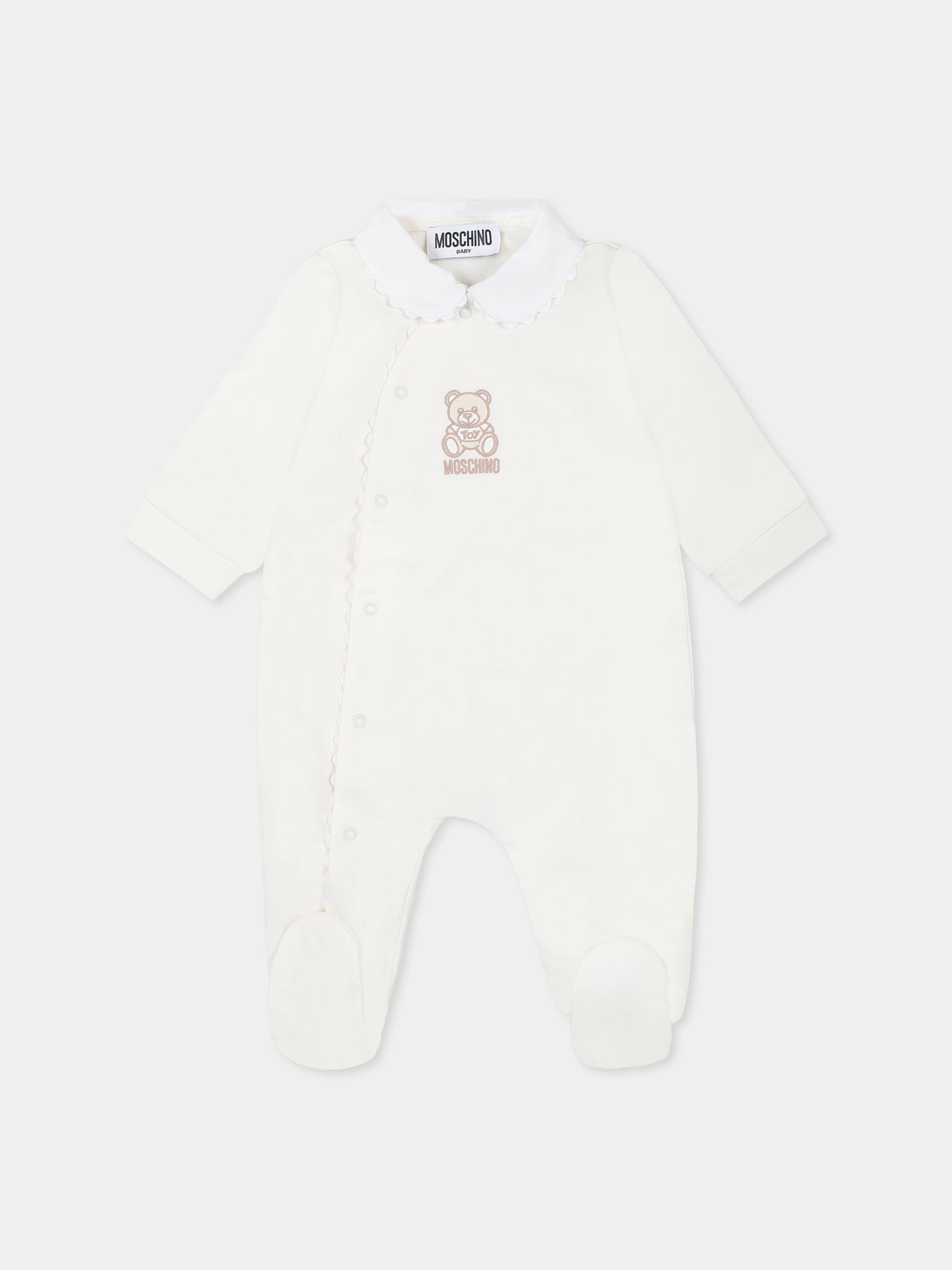 Tutina avorio per neonati con Teddy Bear,Moschino Kids,MUY07L LCA19 10063