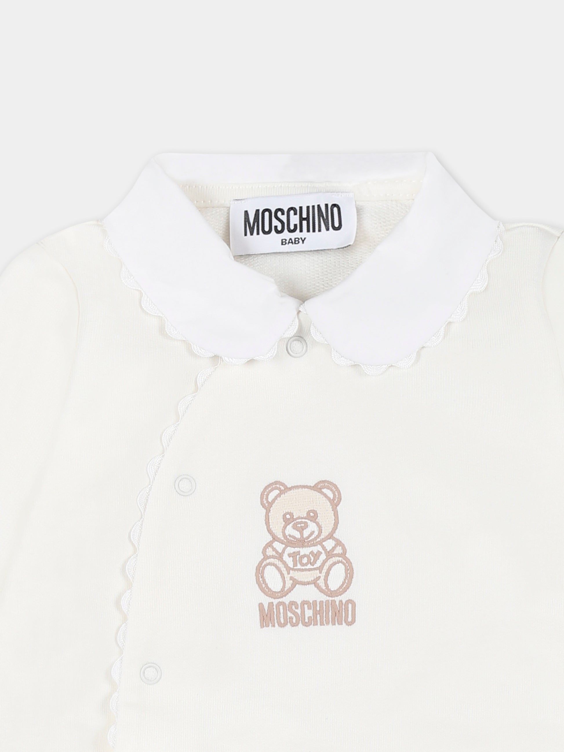 Tutina avorio per neonati con Teddy Bear,Moschino Kids,MUY07L LCA19 10063