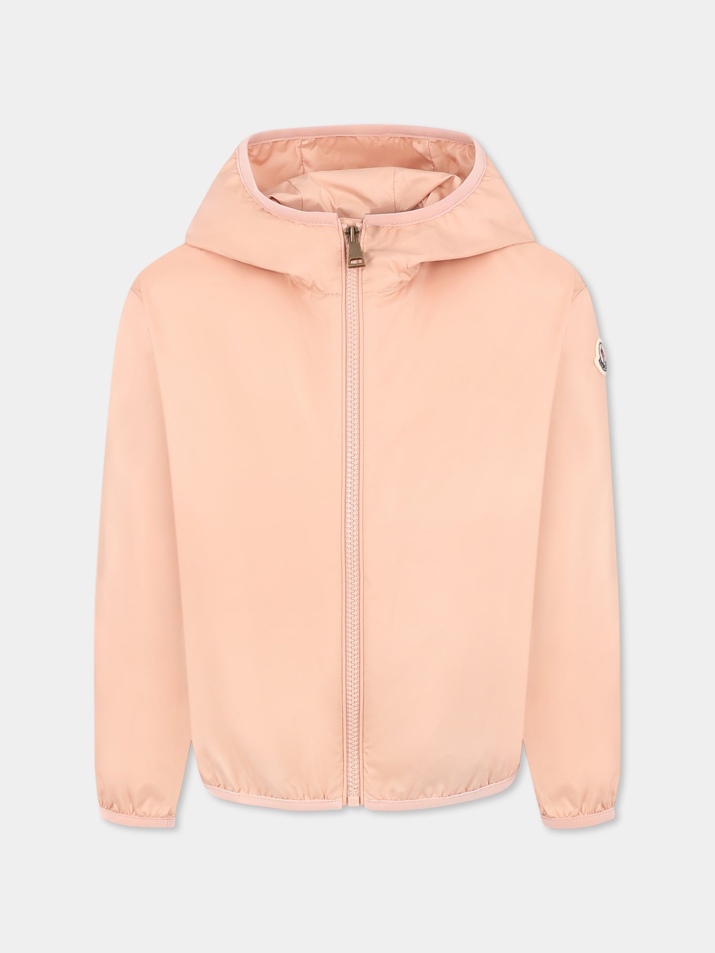 Giacca a vento Fegeo rosa per bambina con logo,Moncler Kids,K1954 1A00123 54AQE 51V