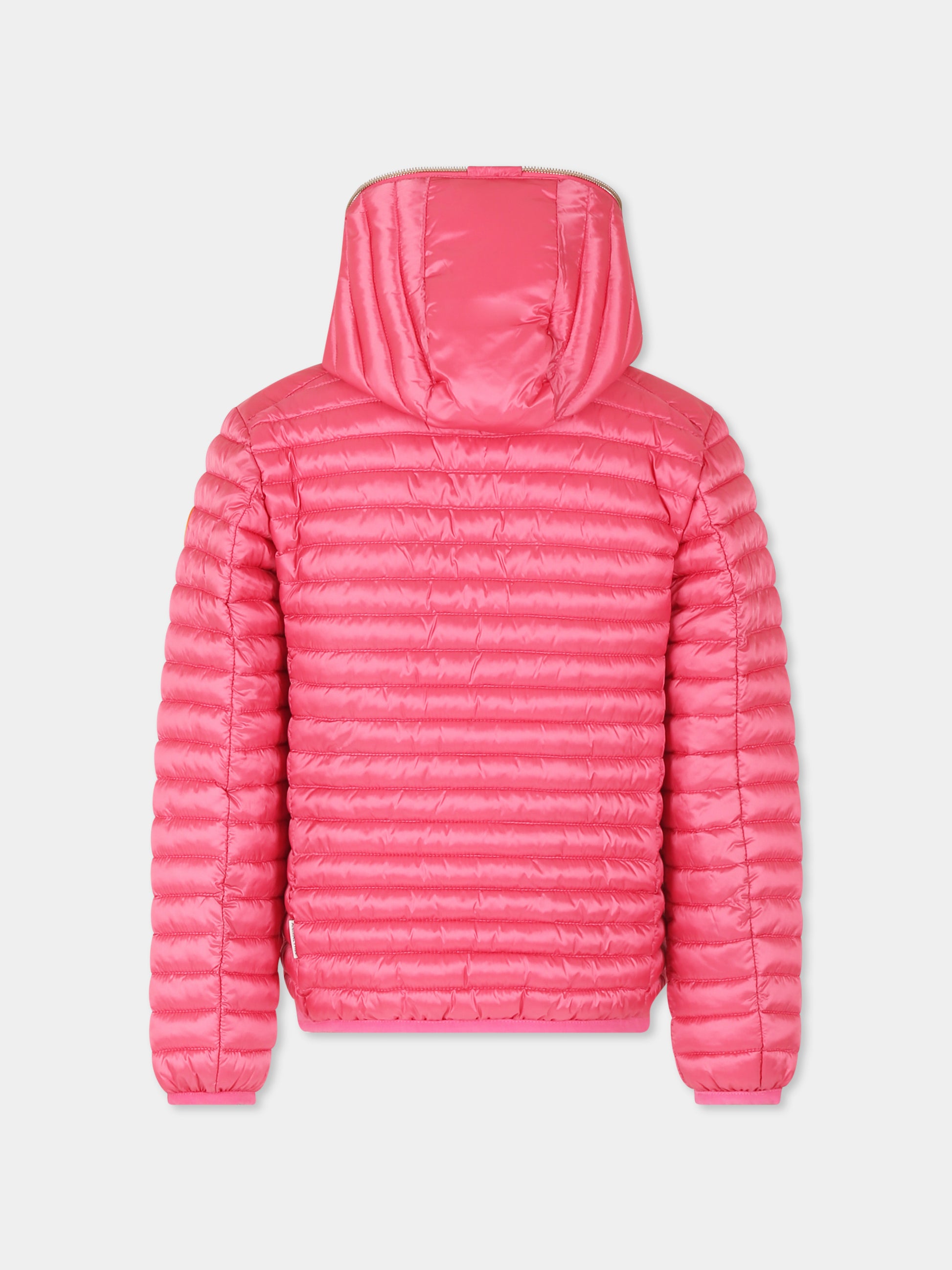 Piumino Rosy fucsia per bambina con logo,Save The Duck Kids,J32310G IRIS20 80017